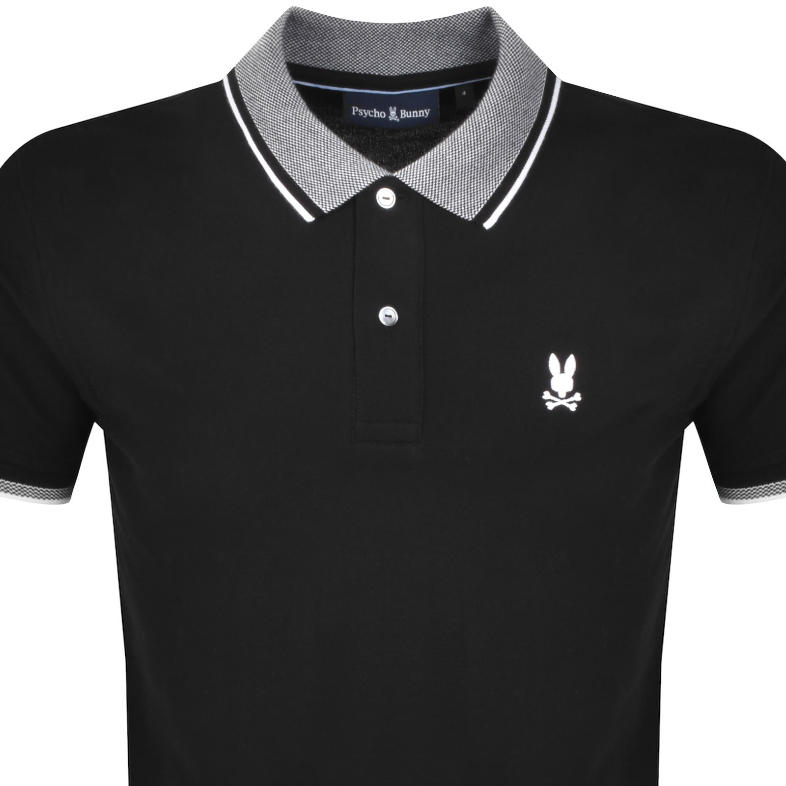 Psycho Bunny Evandale Pique Polo T Shirt Black In Black