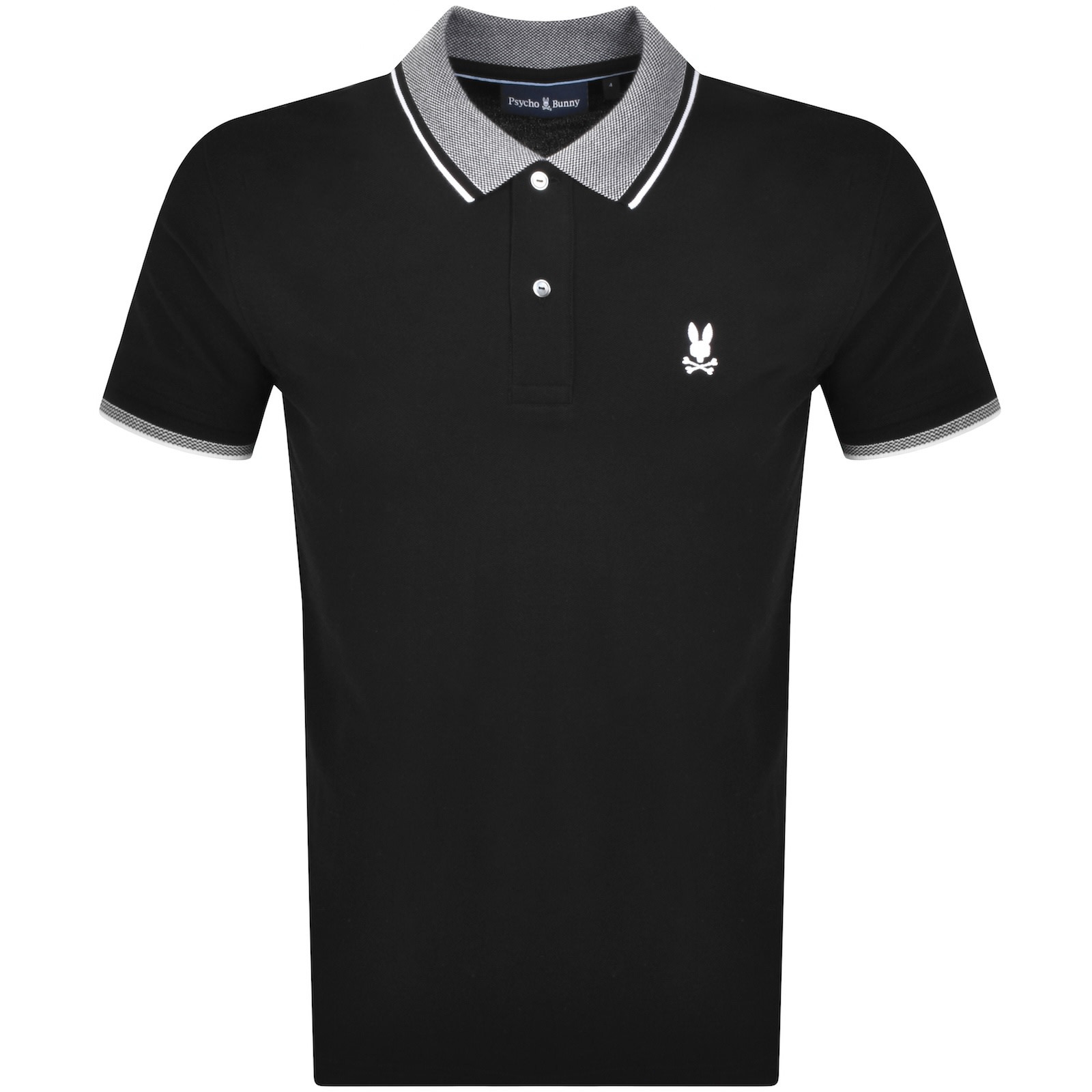 Psycho Bunny Evandale Pique Polo T Shirt Black