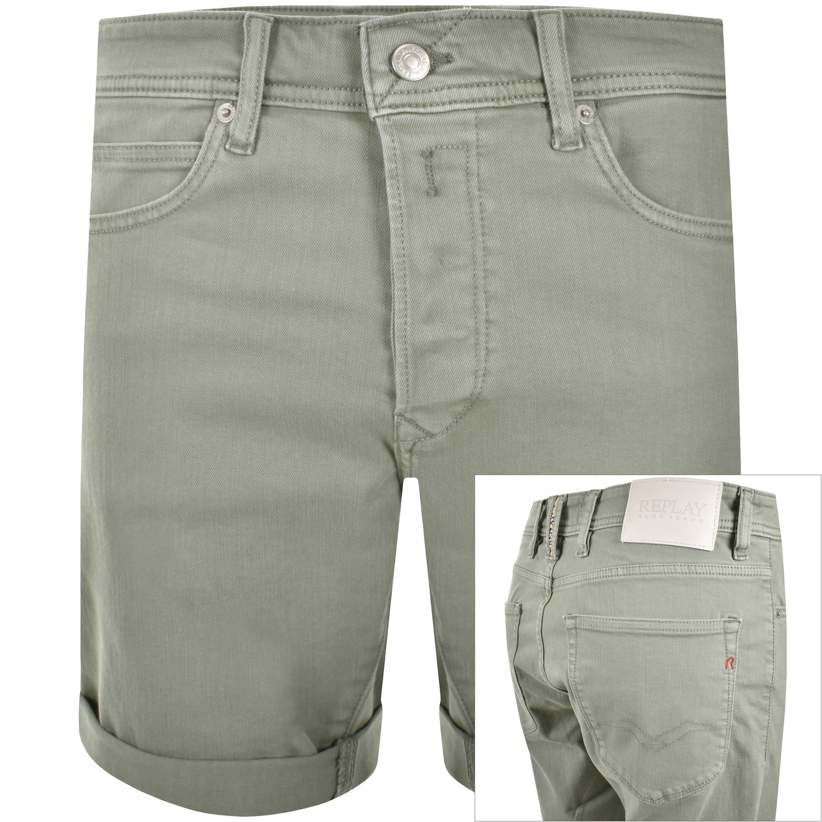 Replay Rbj 981 Shorts Green In Green