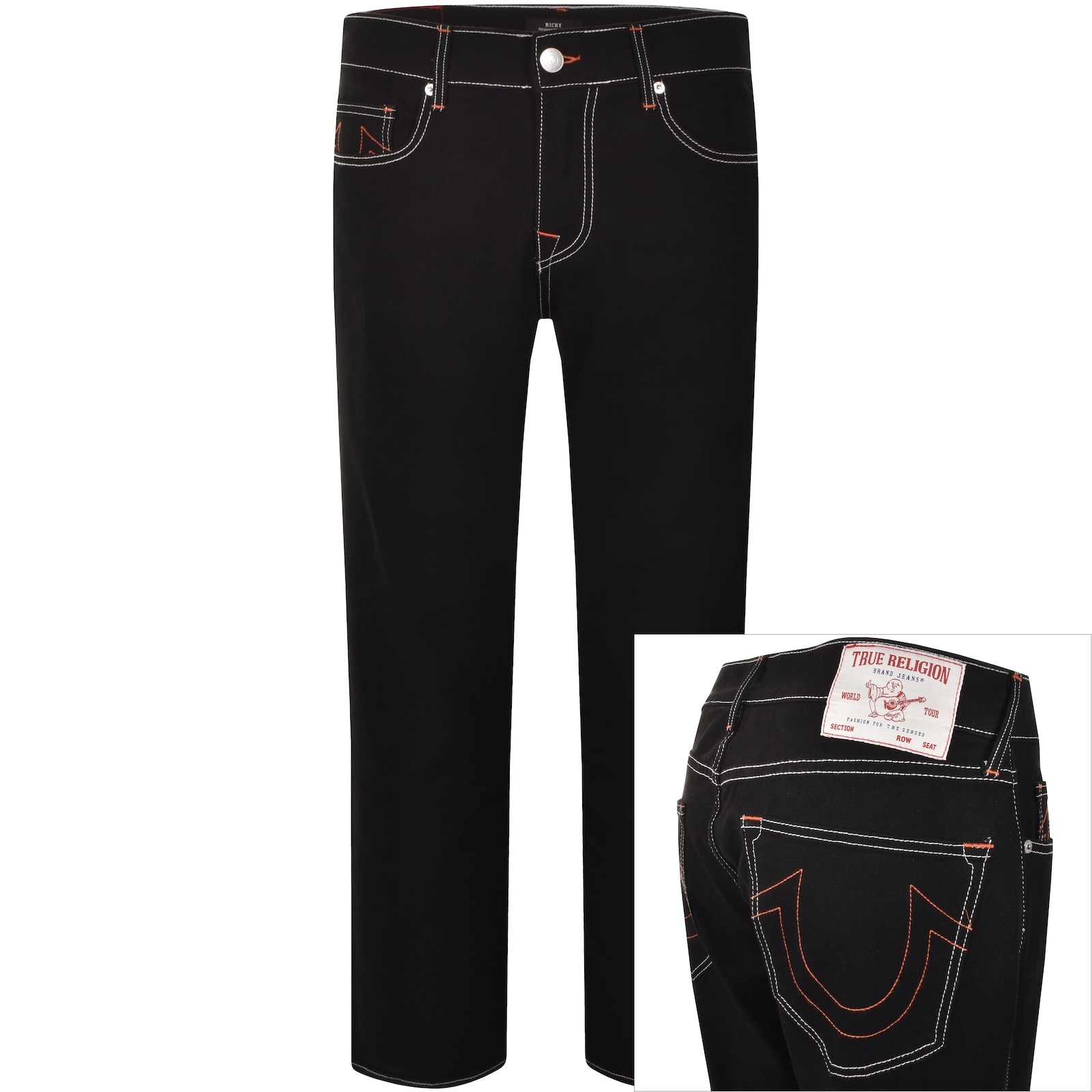 True Religion Ricky Big T Flap Jeans Dark Wash