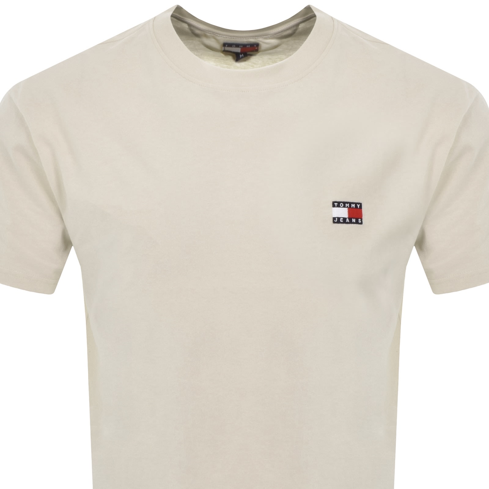 Tommy Jeans Badge T Shirt Newsprint Beige In Neutral
