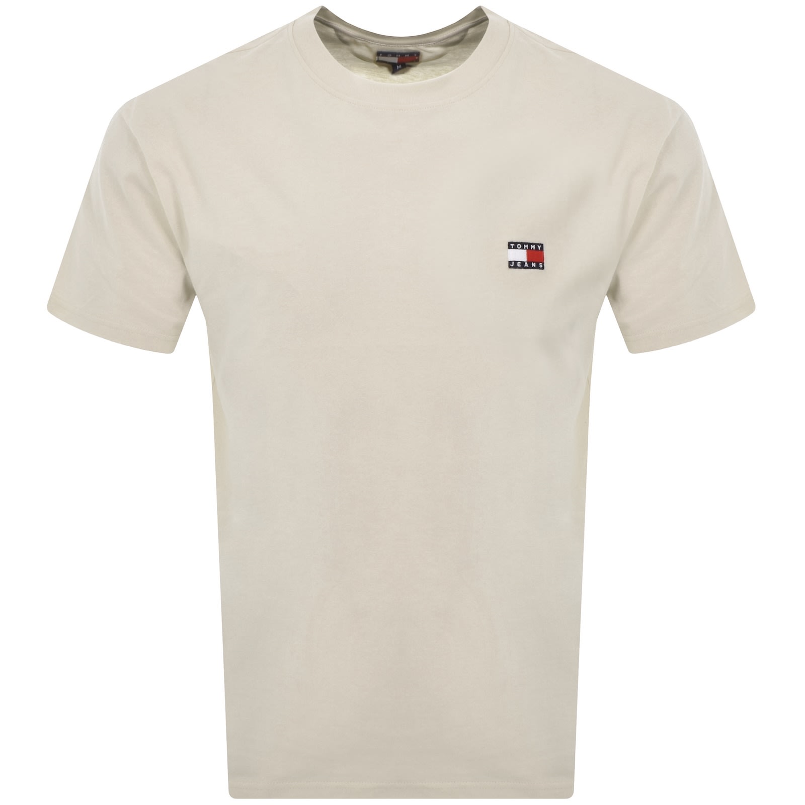Tommy Jeans Badge T Shirt Newsprint Beige In Neutral