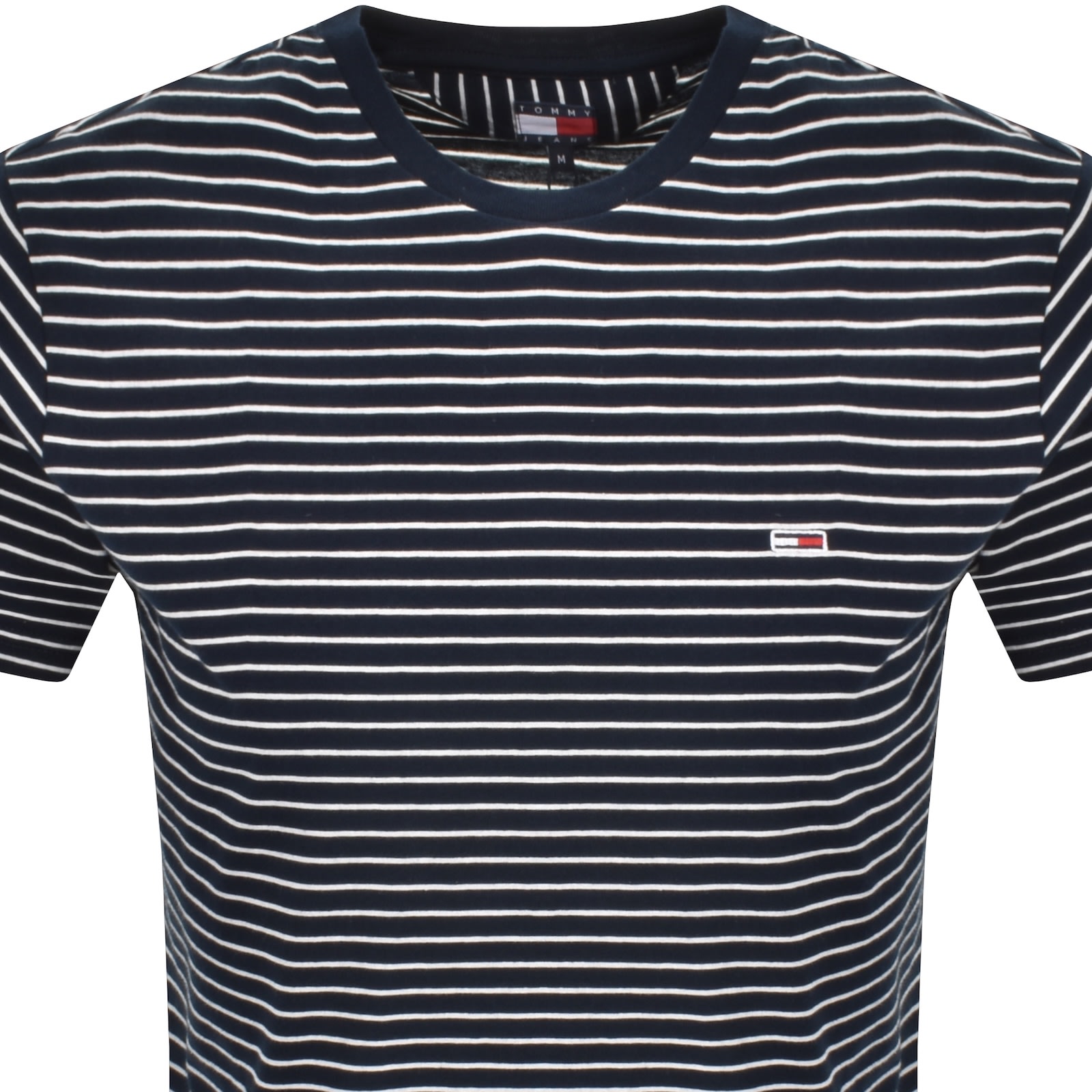 Tommy Jeans Slim Fit Stripe T Shirt Navy
