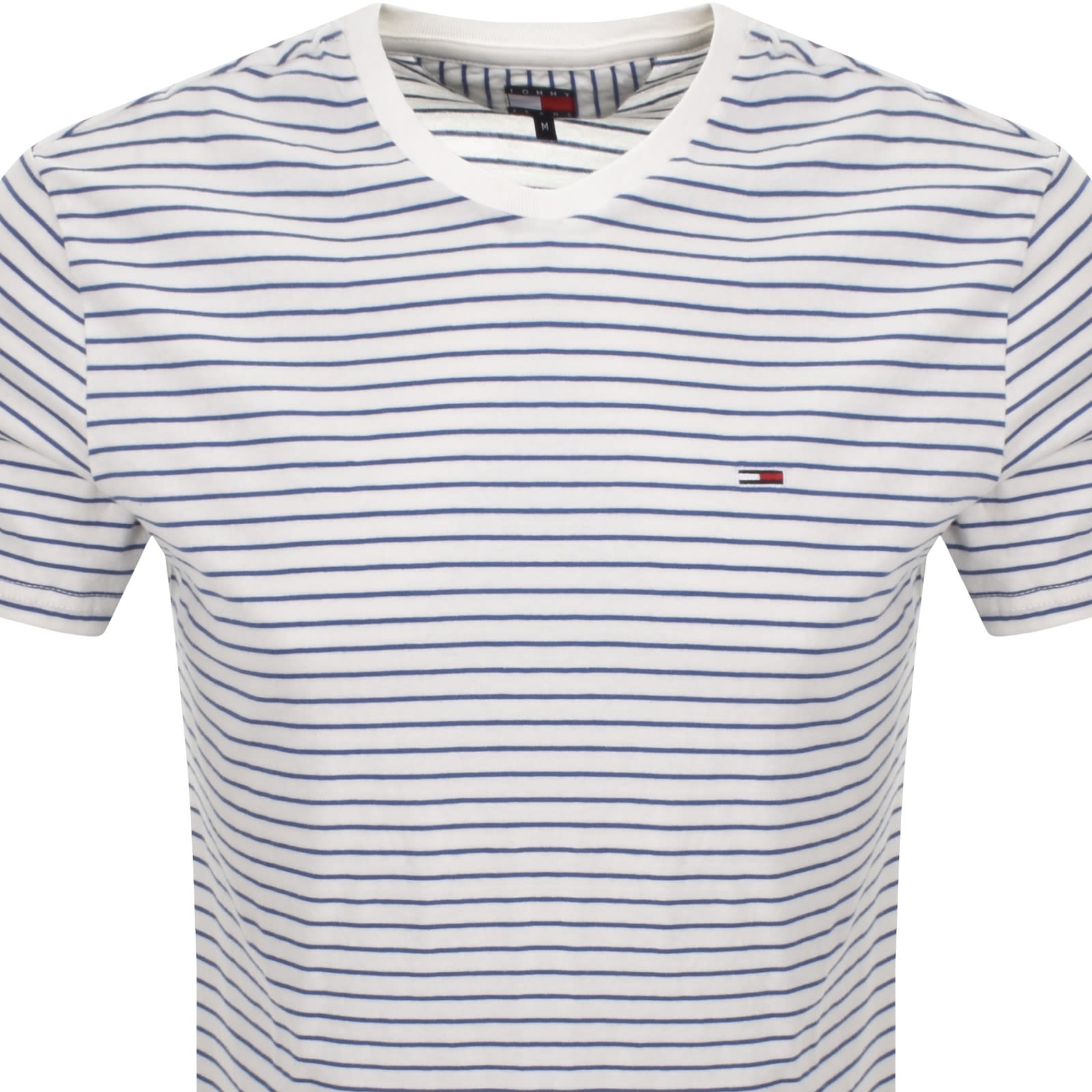 Tommy Jeans Slim Fit Stripe T Shirt Ecru In Multi