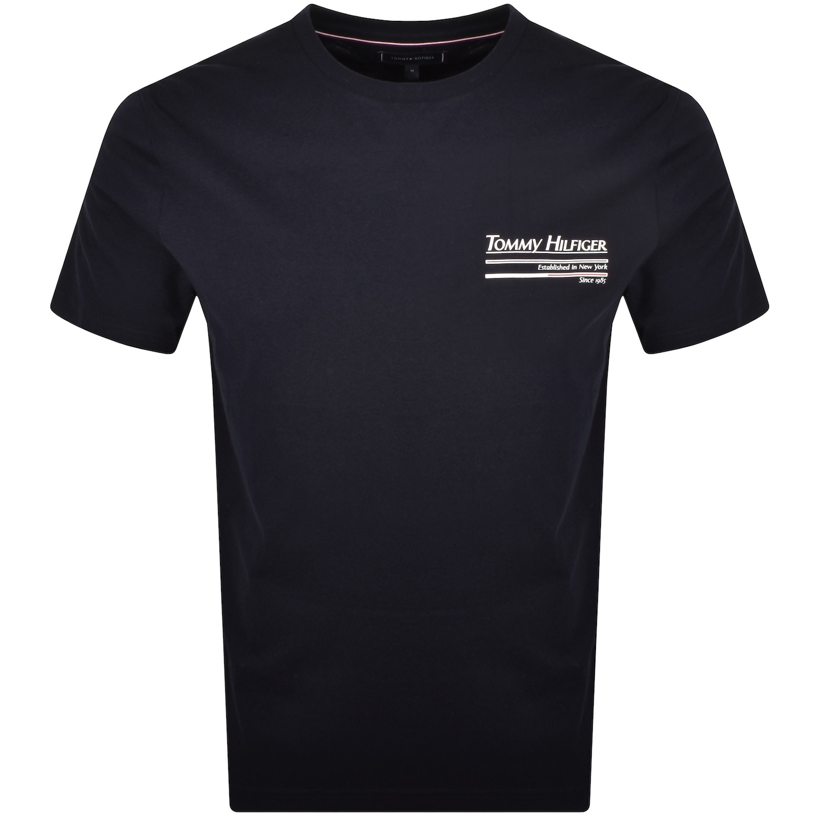 Tommy Hilfiger Outline Sailing T Shirt Navy In Black