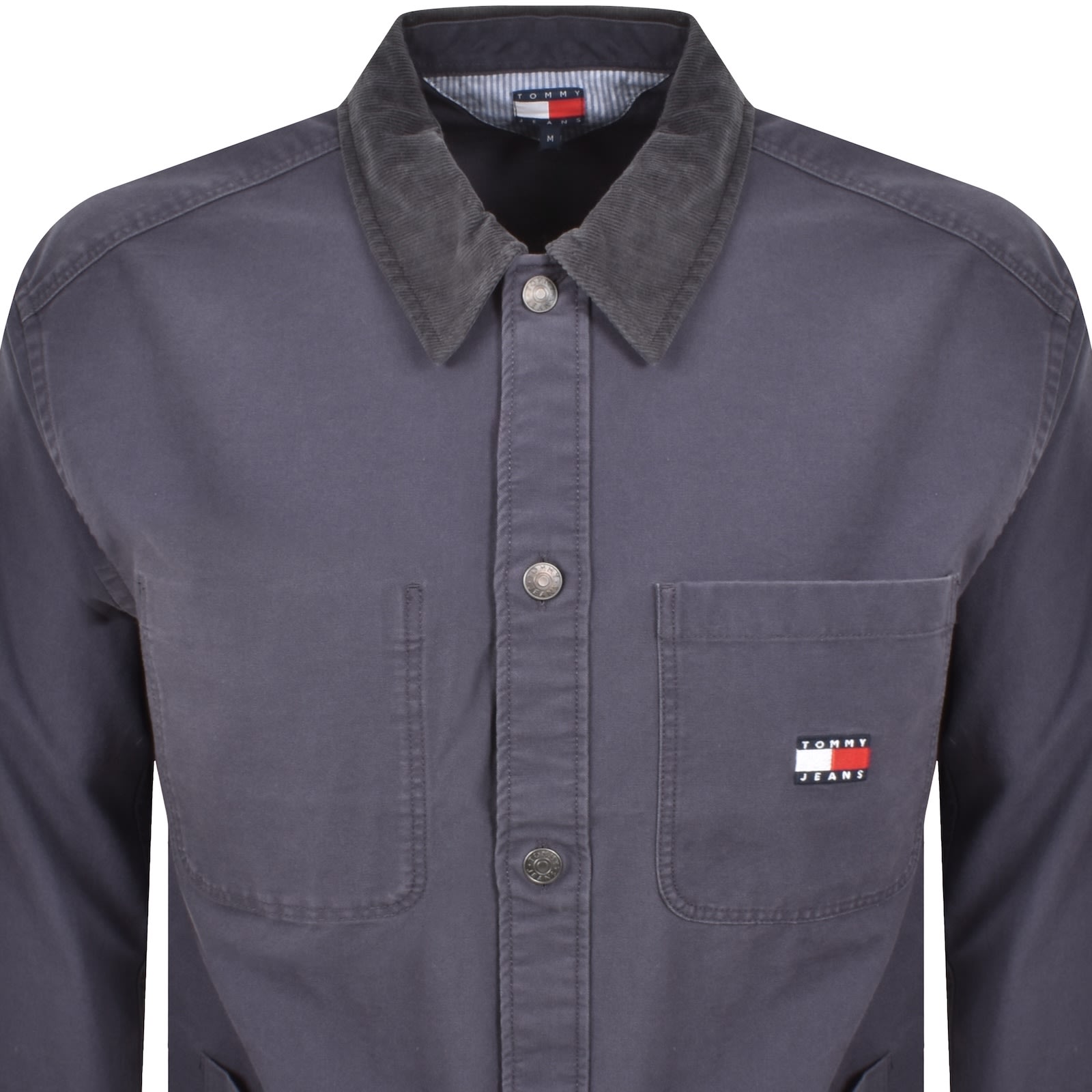 Tommy Jeans Canvas Cord Overshirt Black In Purple