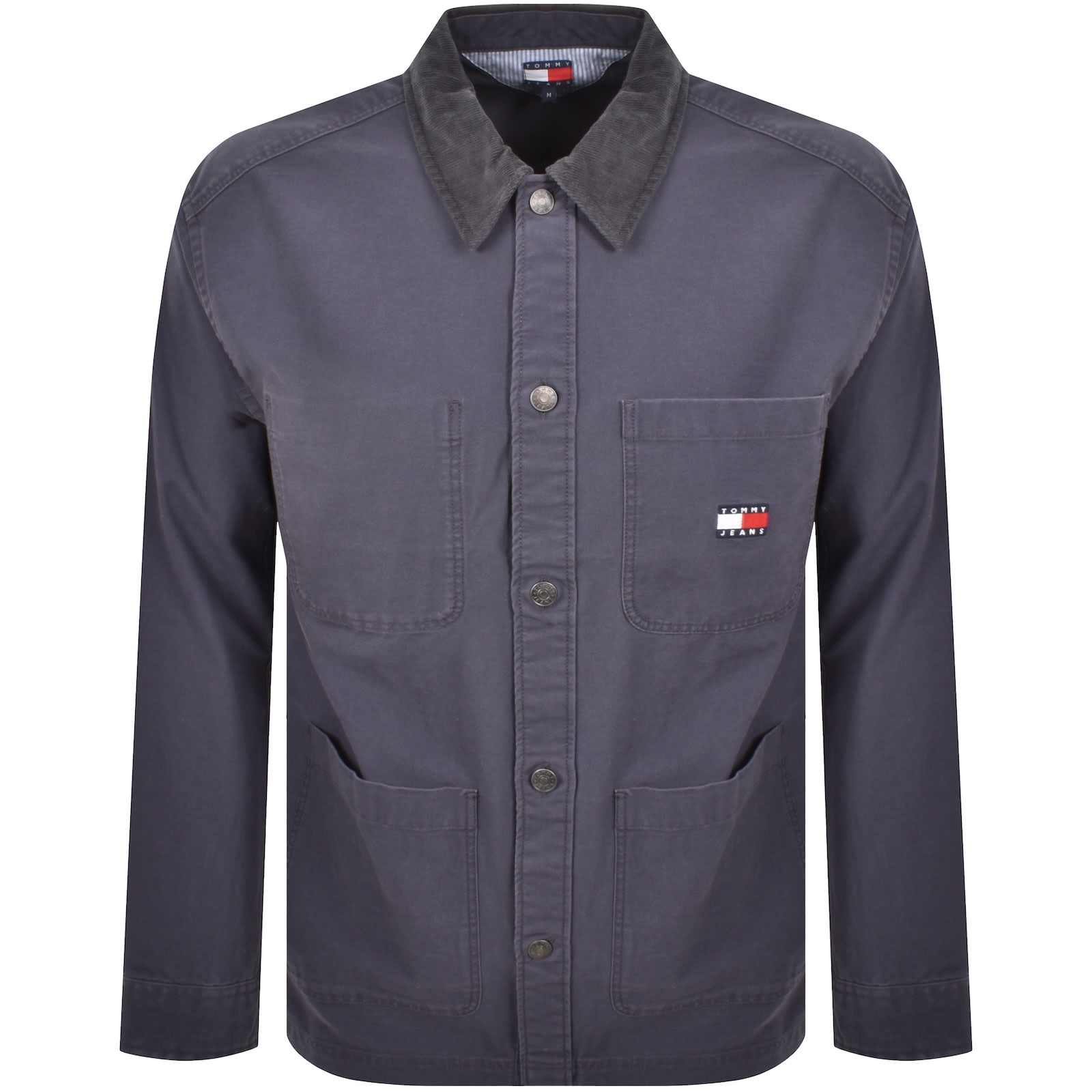Tommy Jeans Canvas Cord Overshirt Black In Purple
