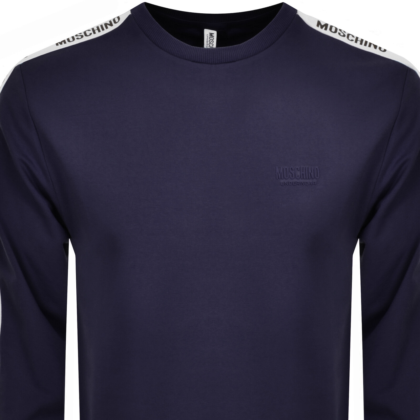 Moschino Tape Logo Sweatshirt Navy In Black