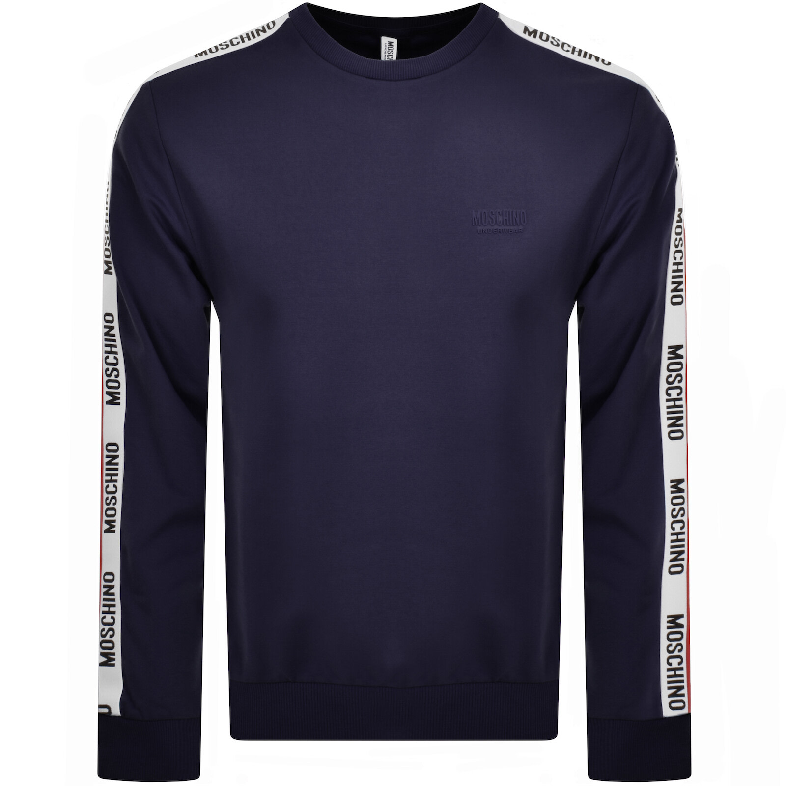 Moschino Tape Logo Sweatshirt Navy In Black
