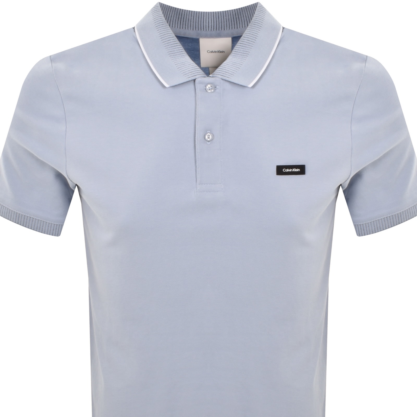 Calvin Klein Pique Polo T Shirt Blue