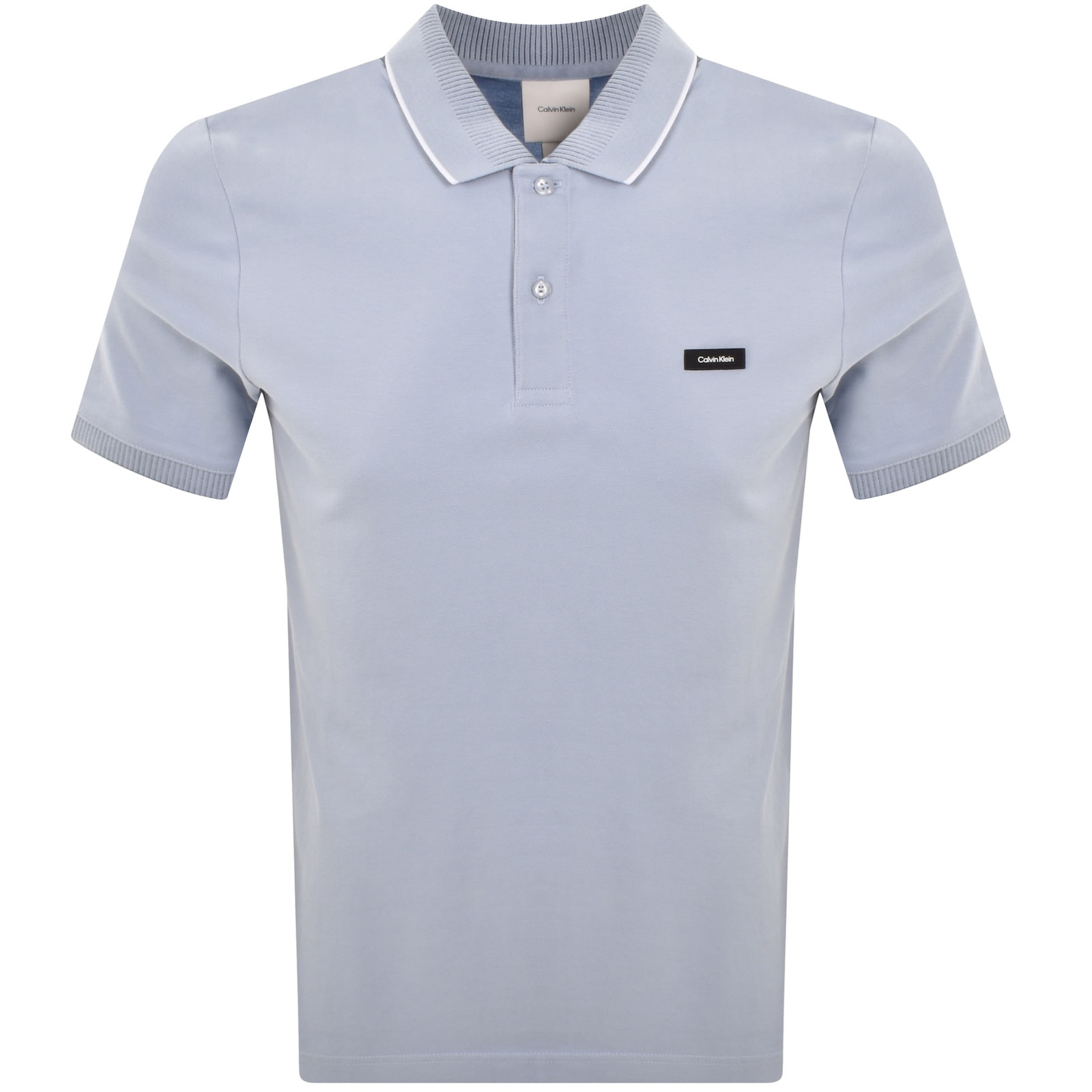 Calvin Klein Pique Polo T Shirt Blue