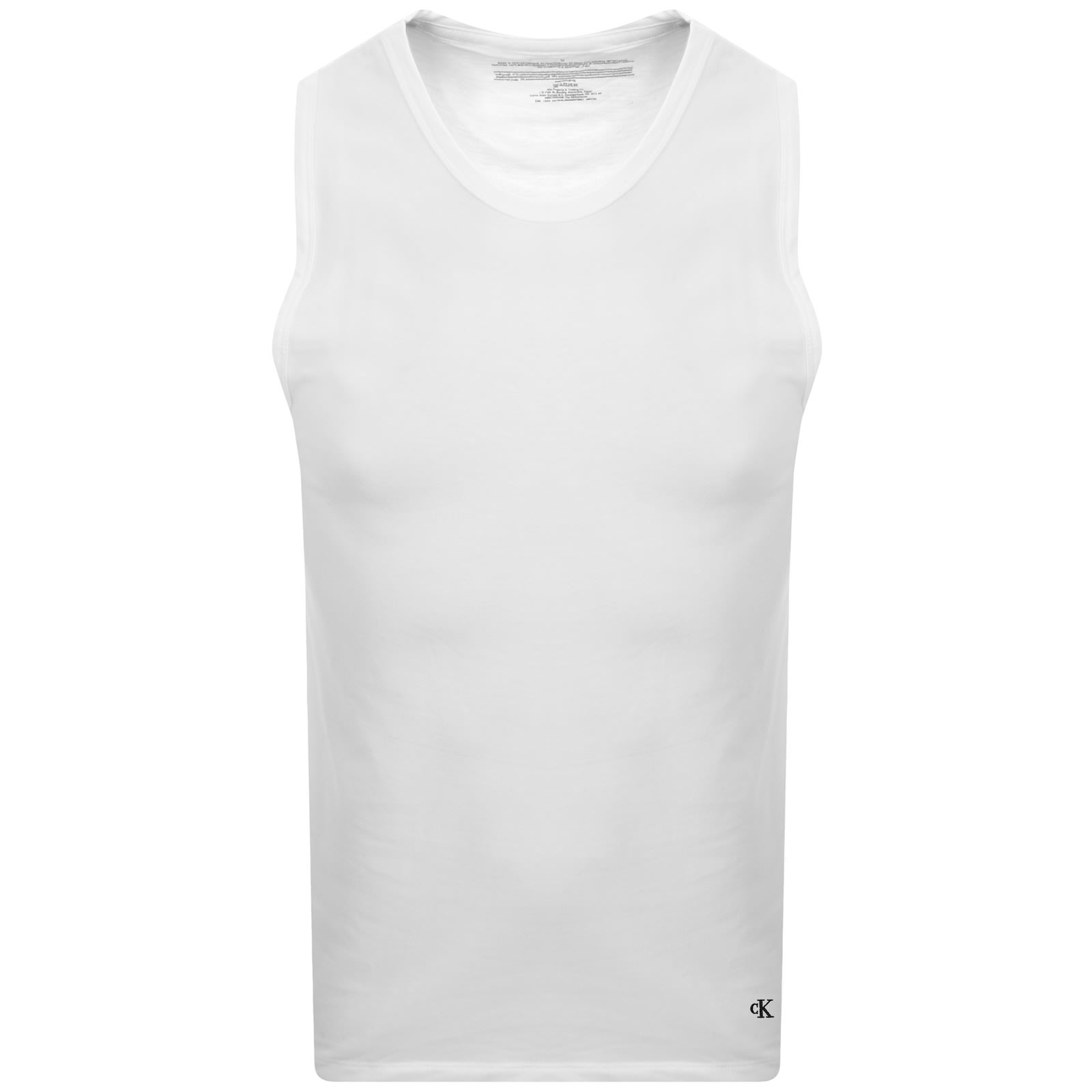 Shop Calvin Klein 3 Pack Vest T Shirts White