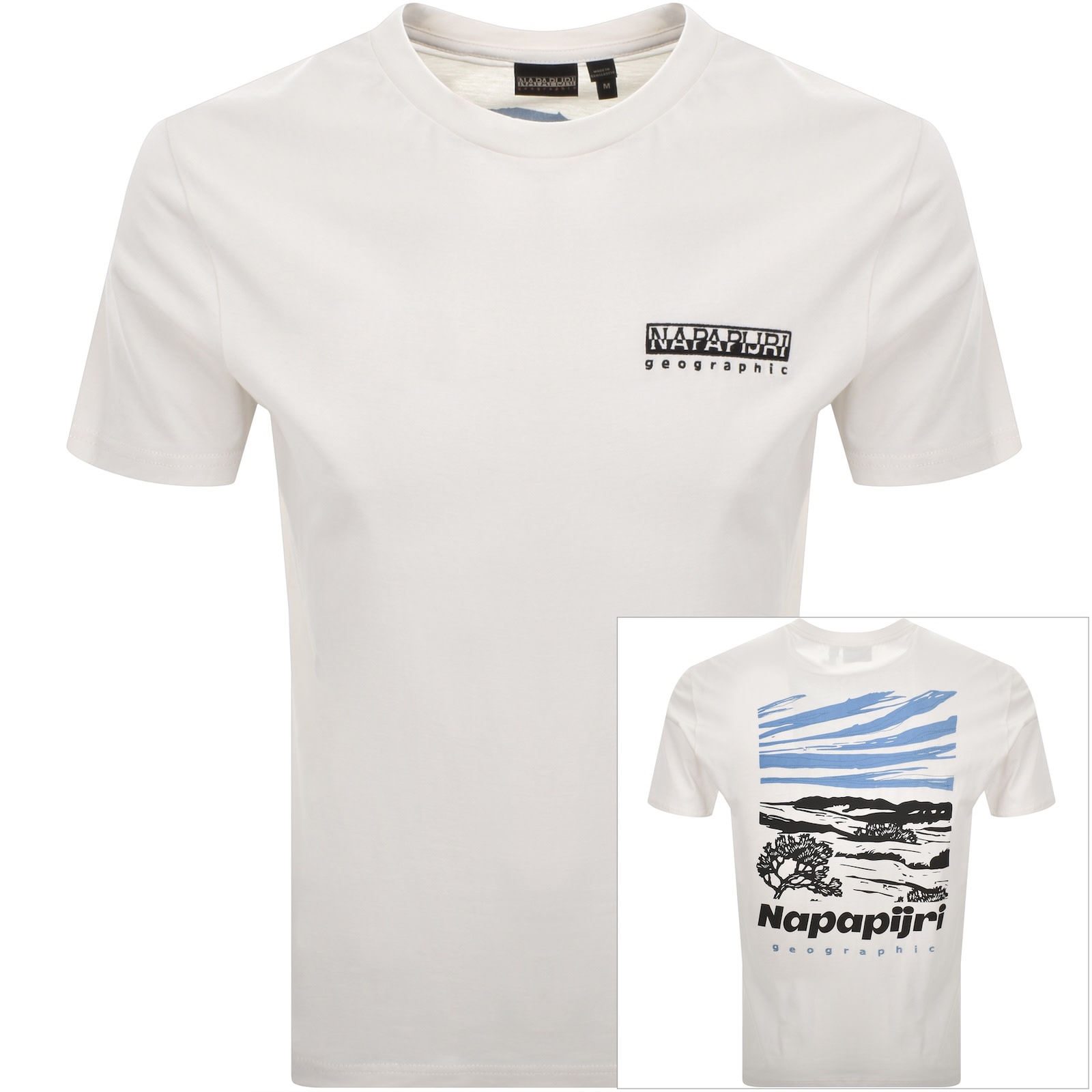 Napapijri Vignoni Back Graphic T Shirt White In White