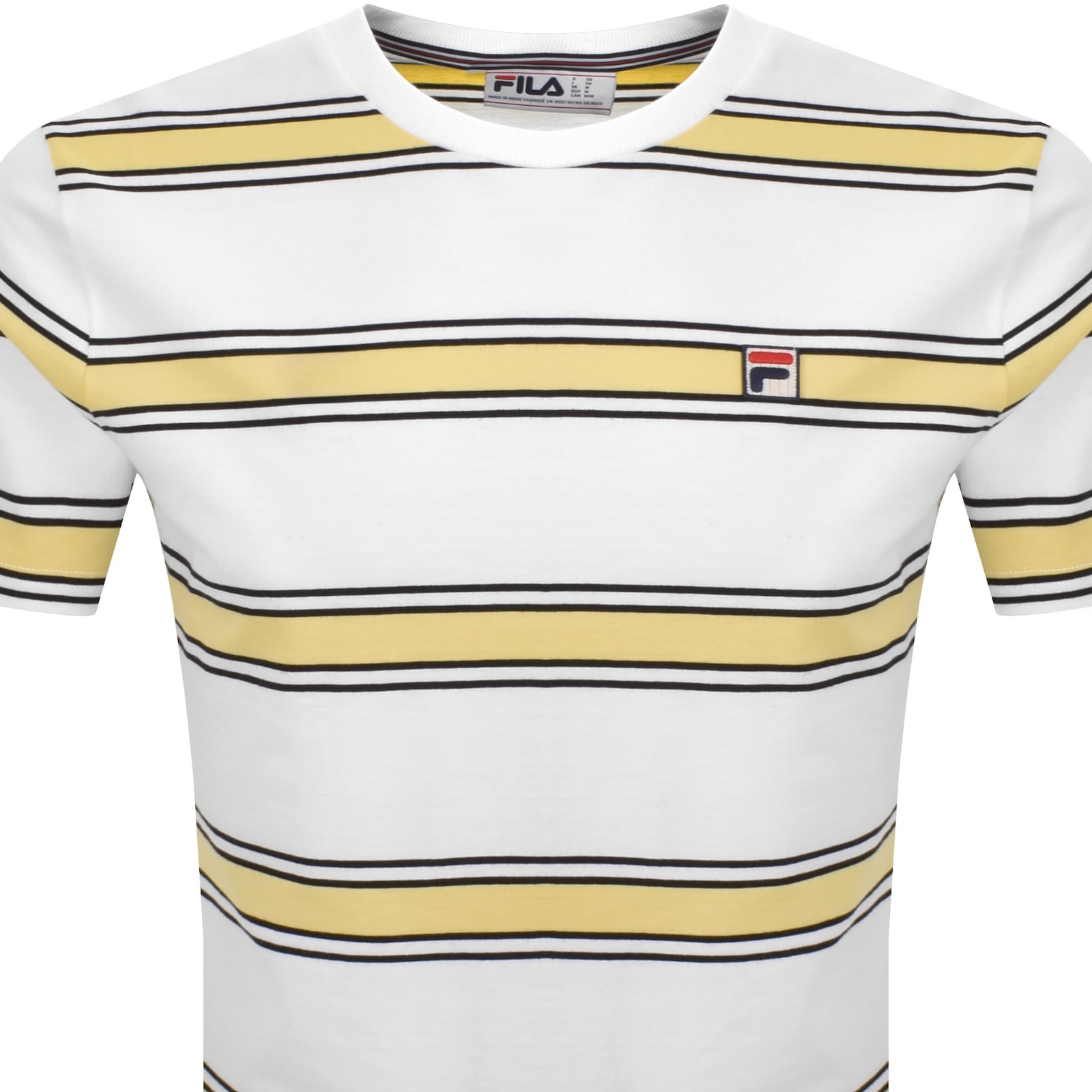 Shop Fila Vintage Yarn Dye Stripe Sanders T Shirt White