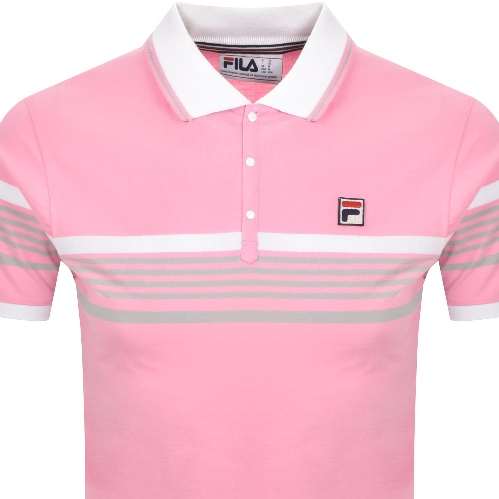 Shop Fila Vintage Francis Polo T Shirt Prism Pink