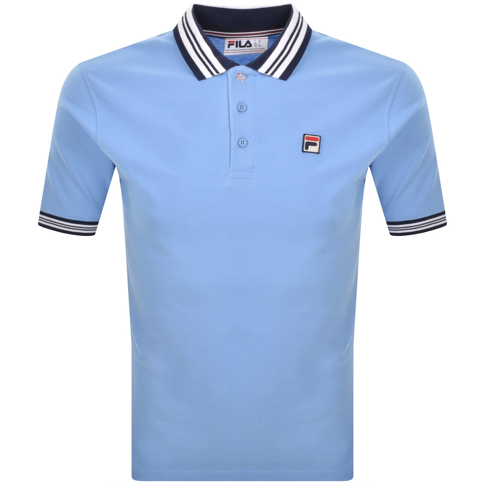 Fila Vintage Faraz Tipped Polo T Shirt Blue