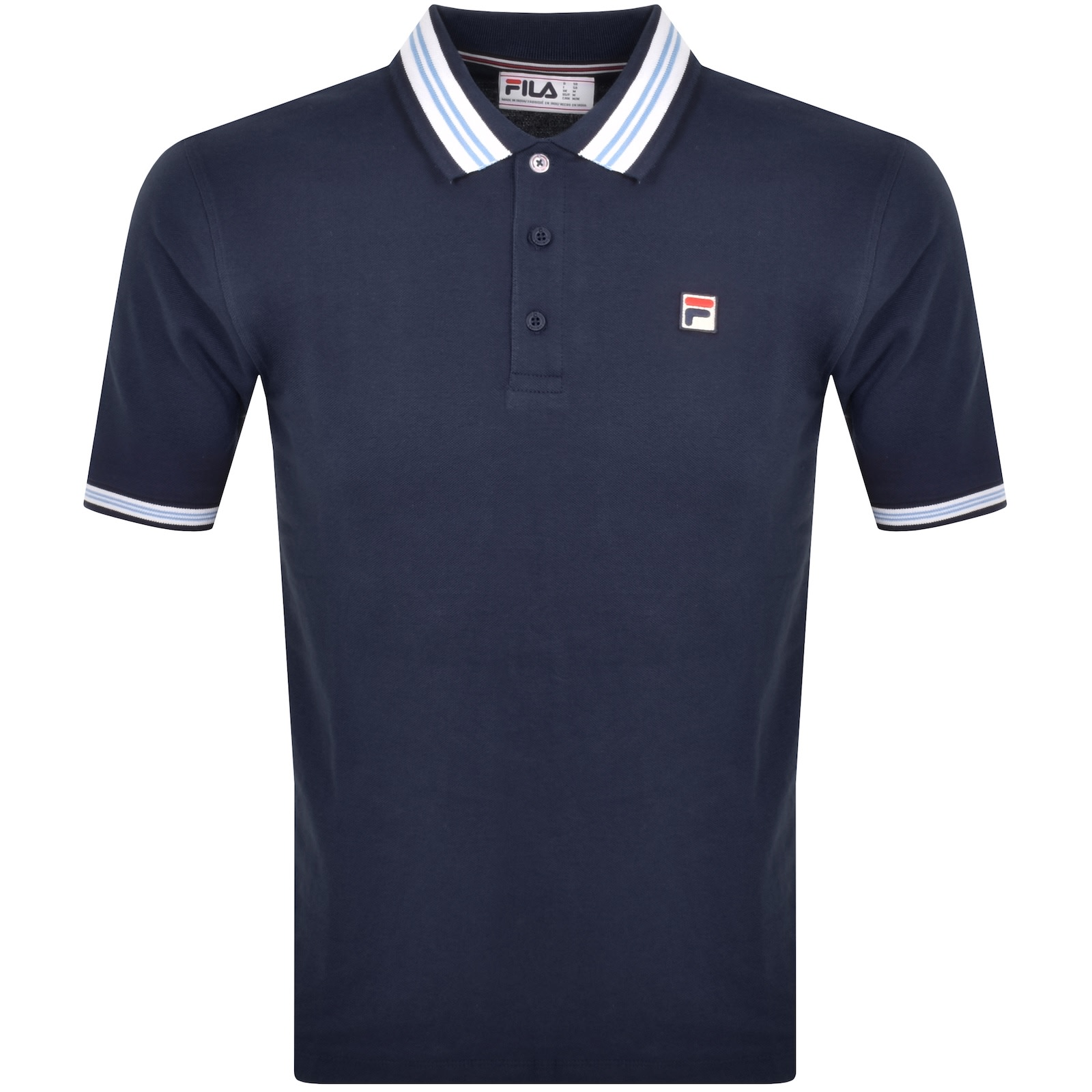 Fila Vintage Faraz Tipped Polo T Shirt Fila Navy