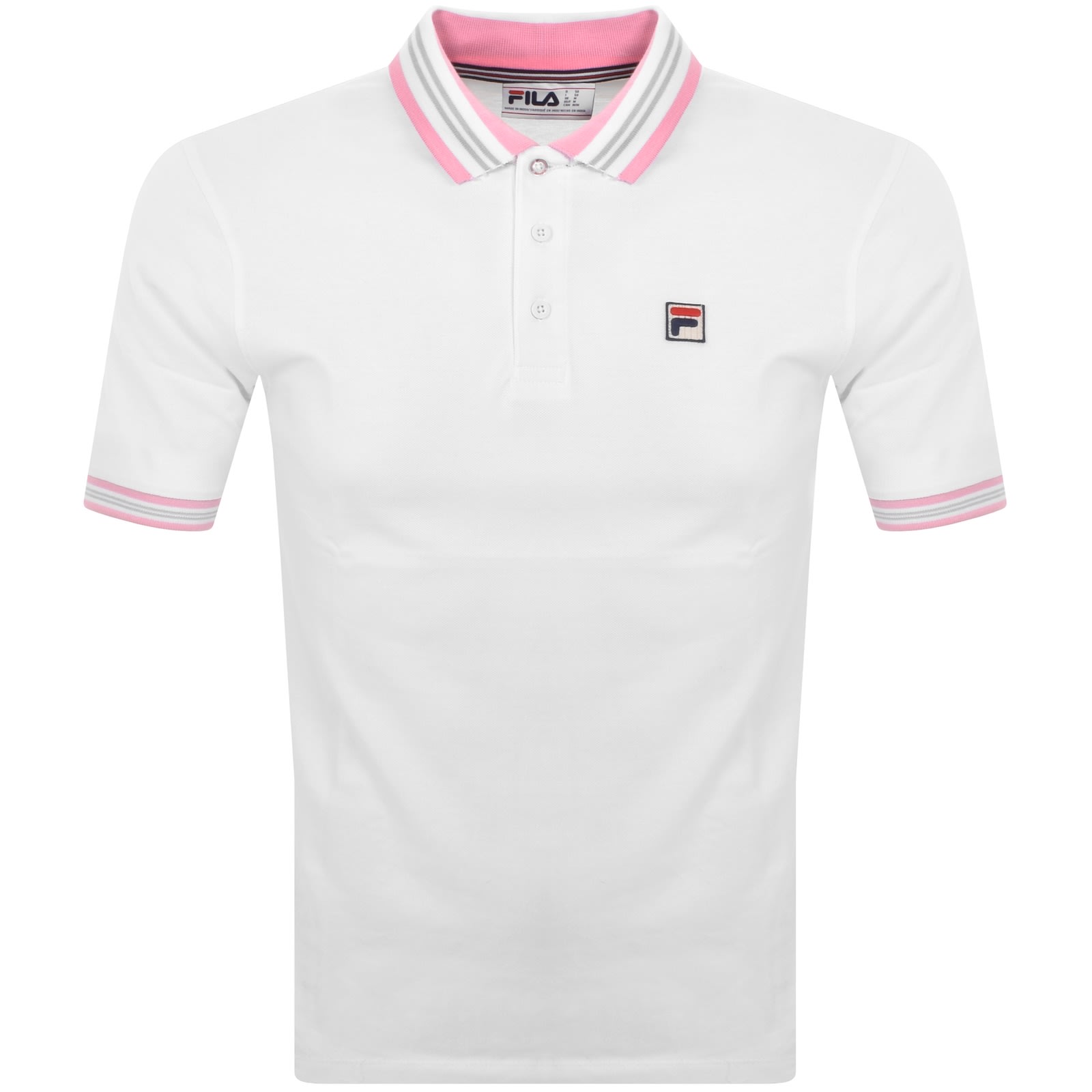 Fila Vintage Faraz Tipped Polo T Shirt White
