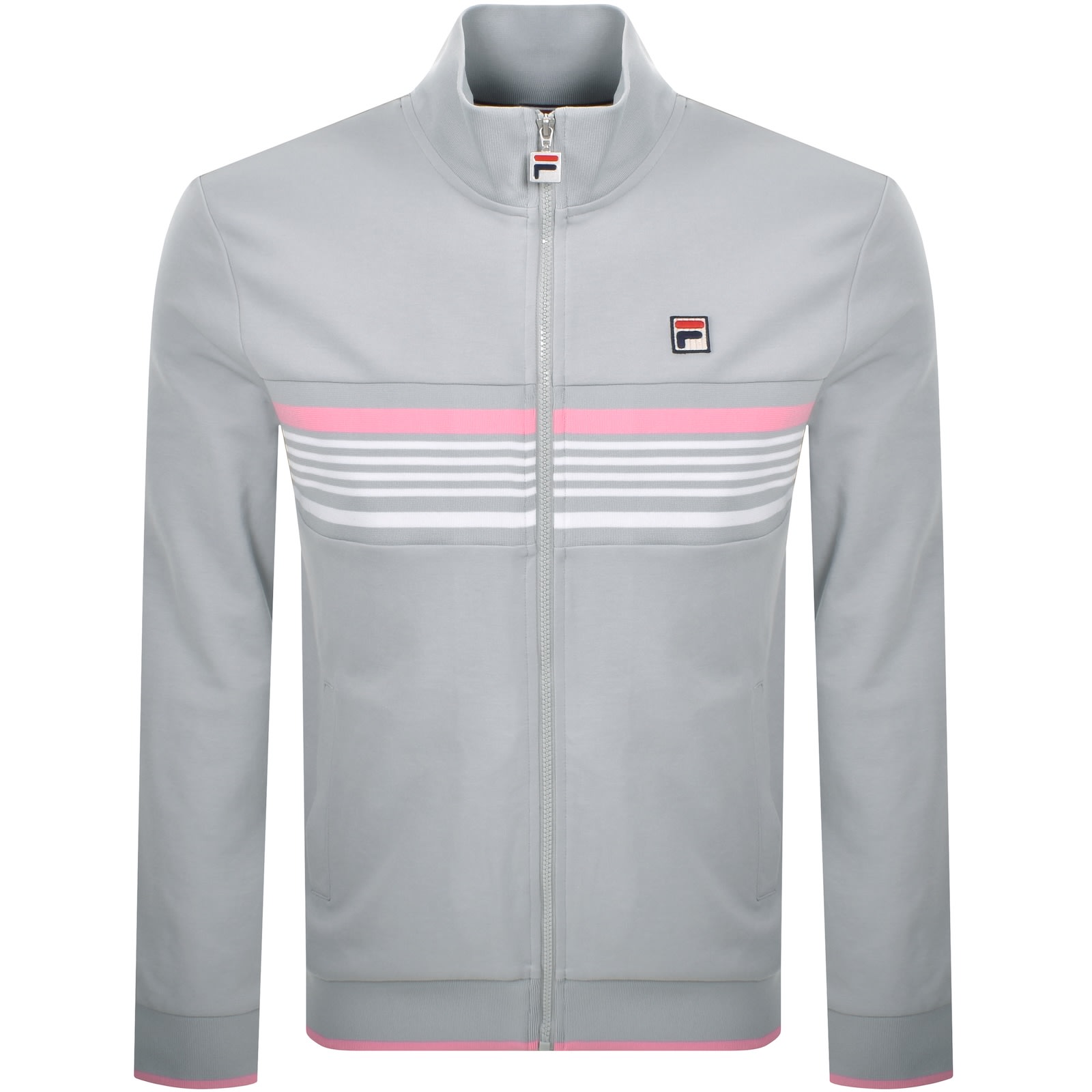 Fila Vintage Vasco Full Zip Track Top Grey In Gray