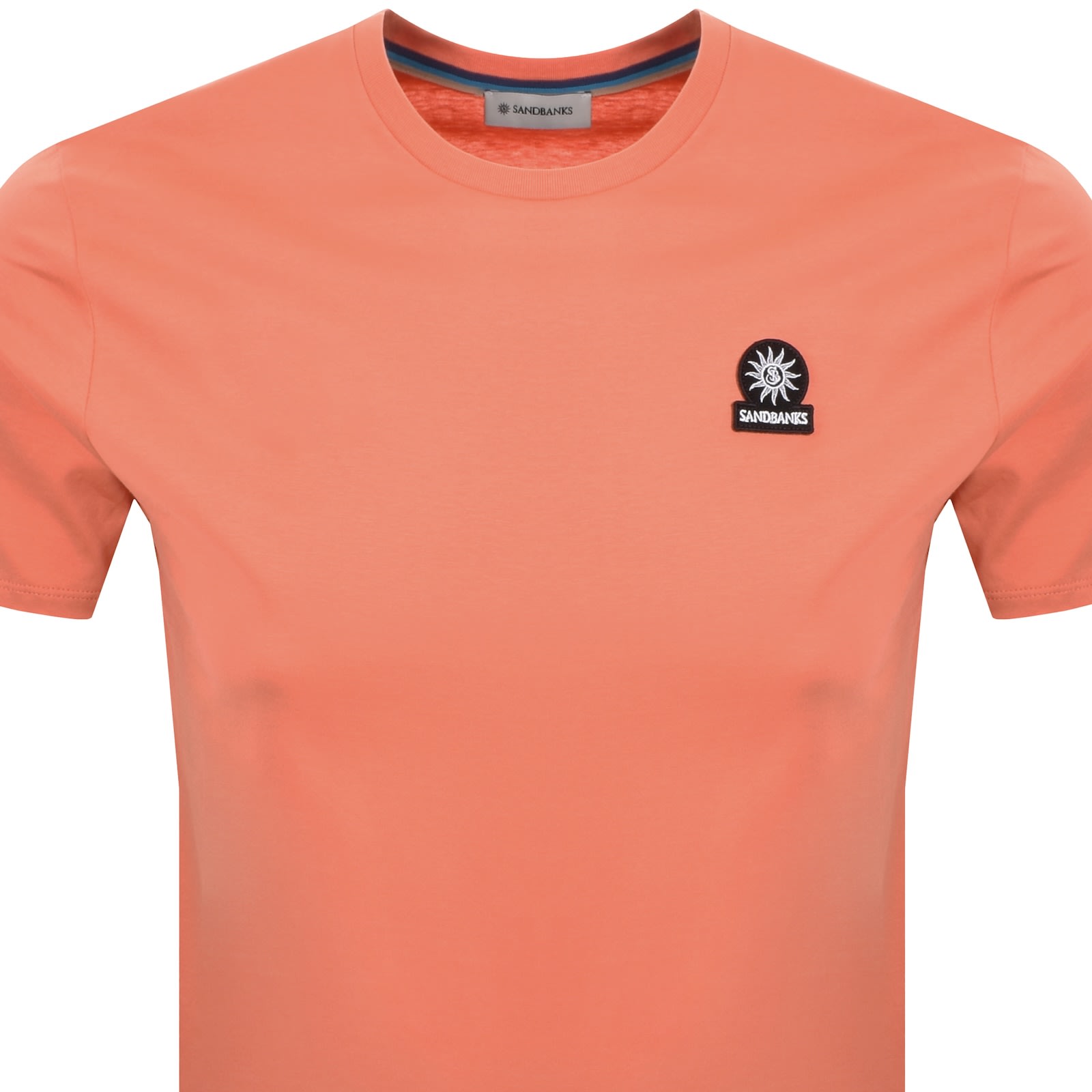 Sandbanks Badge Logo T Shirt Orange