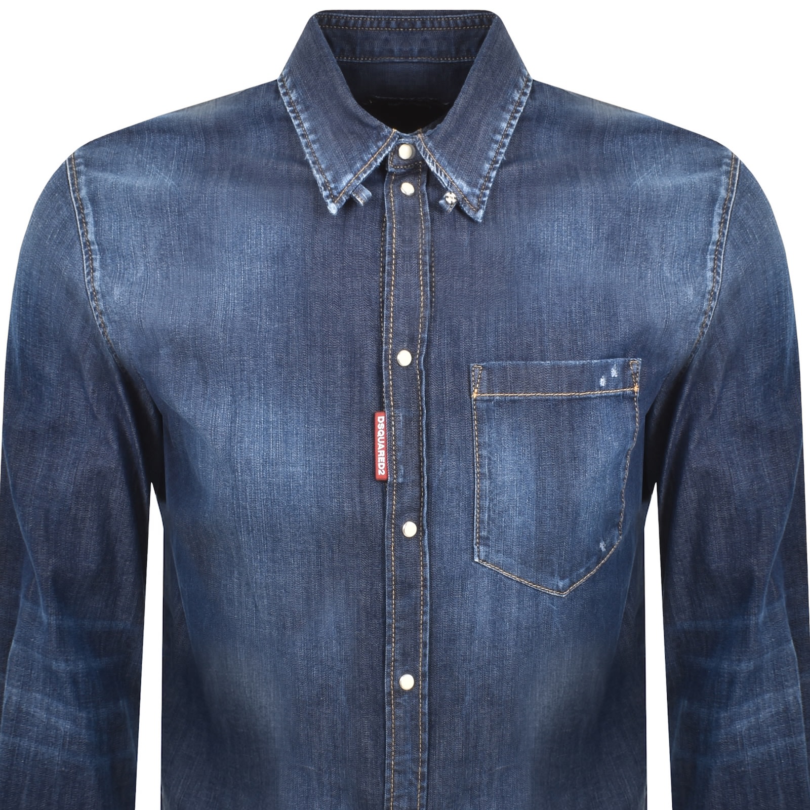 Dsquared2 Dark Wash Tab Shirt Navy