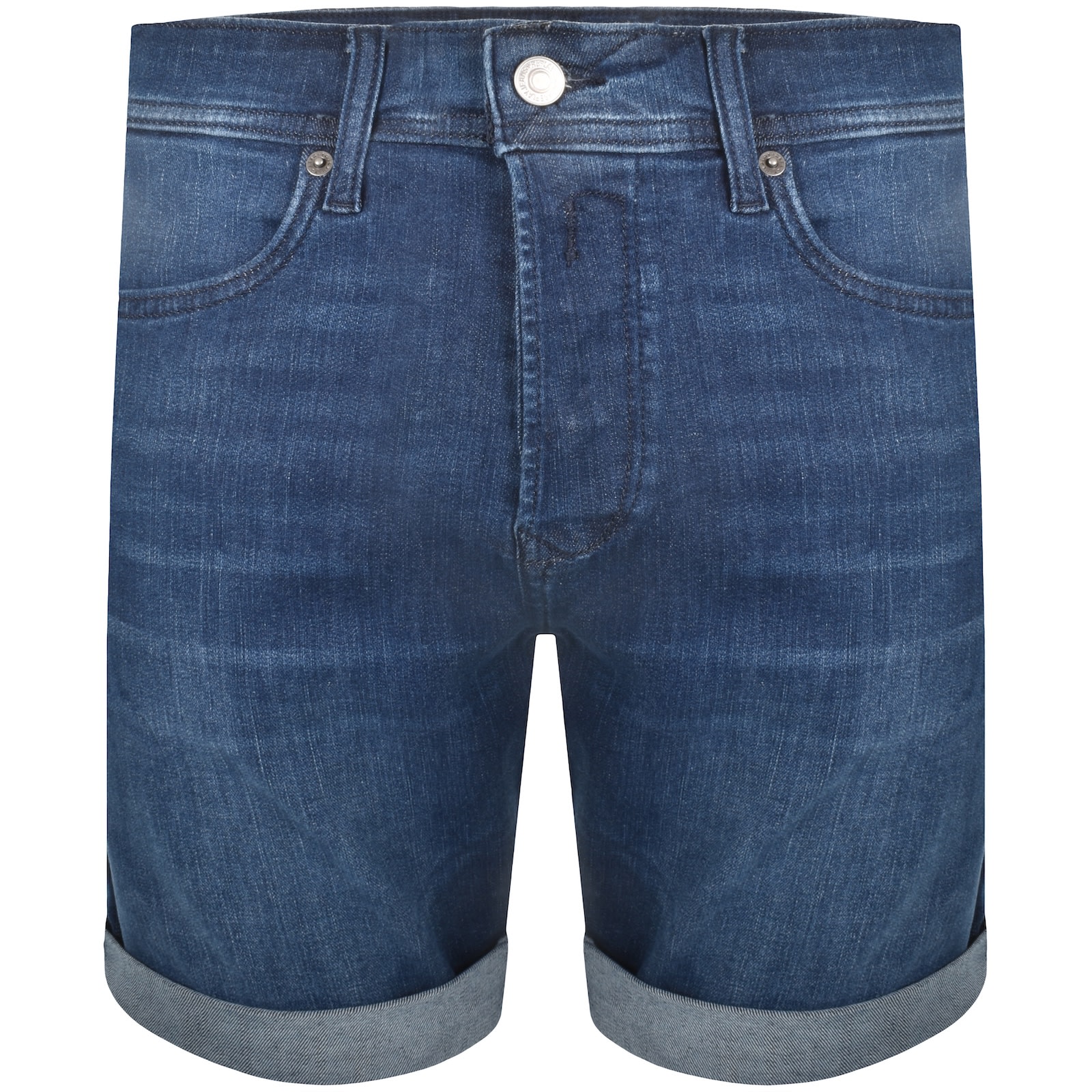 Replay Denim Shorts Dark Wash Blue In Blue