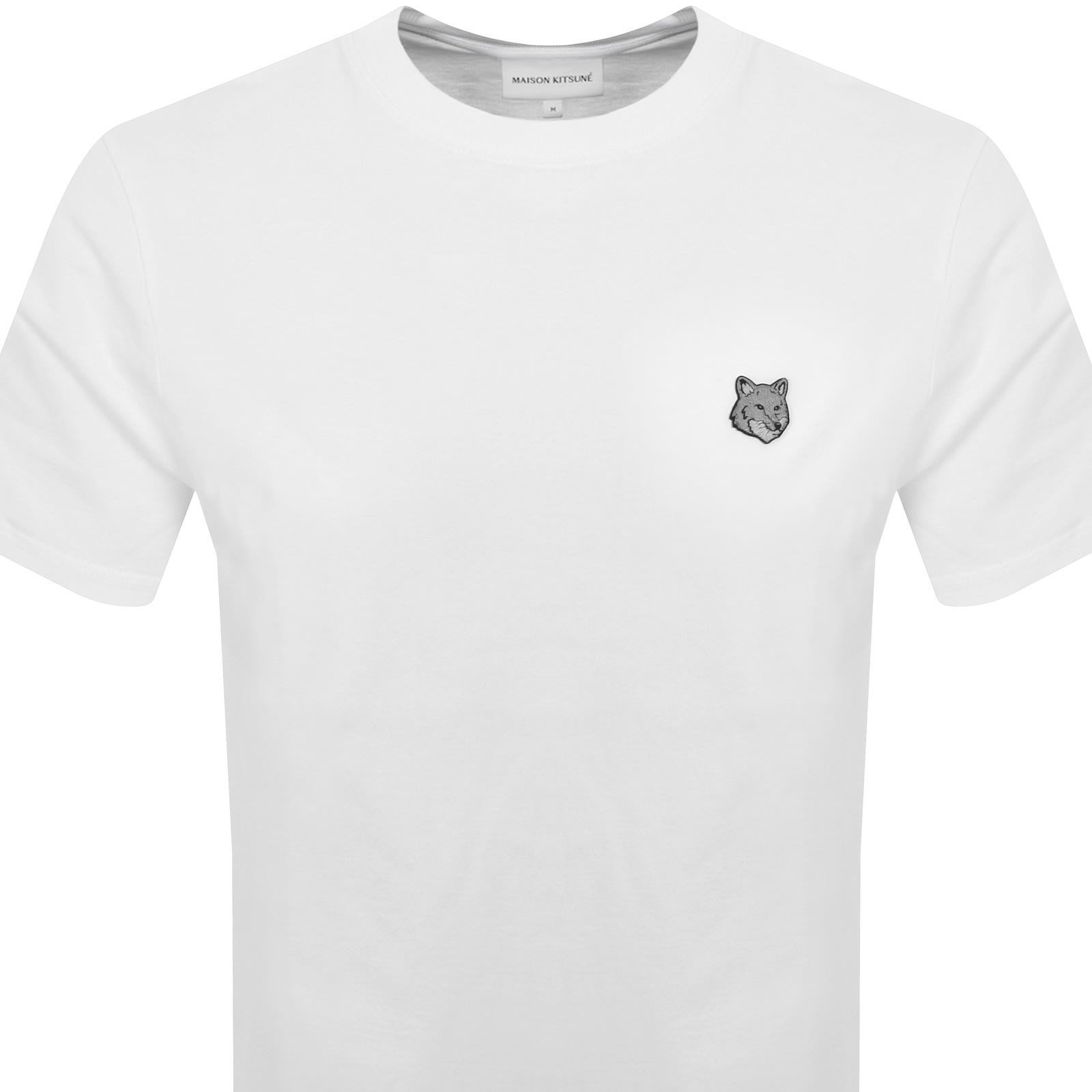 Maison Kitsuné Maison Kitsune Fox Head Patch T Shirt White In White