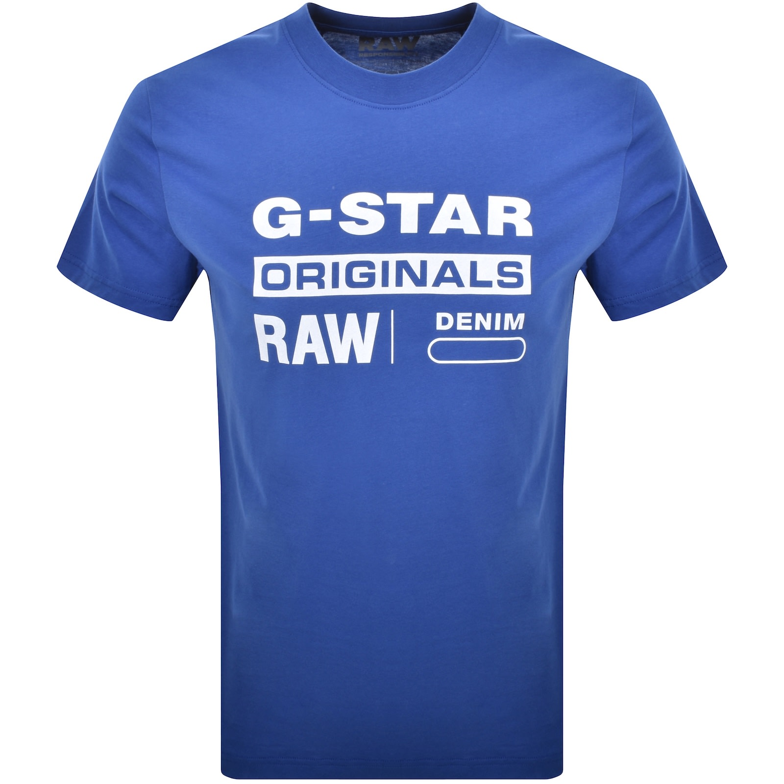 G-star G Star Originals Logo T Shirt Pilot Blue