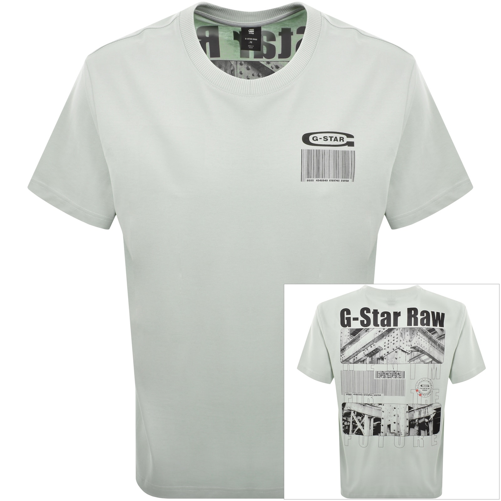 G-star G Star Loose Fit Barcode T Shirt Green