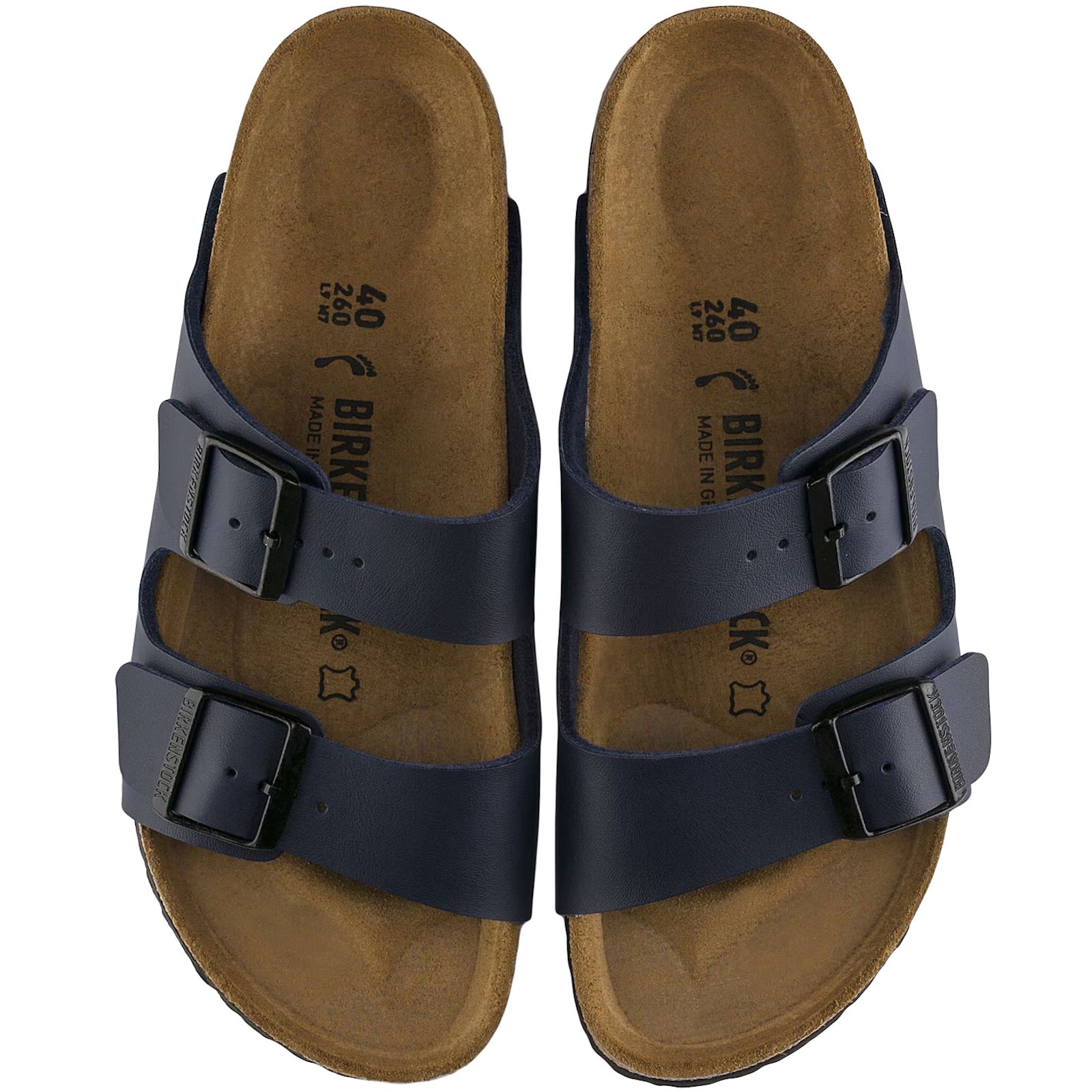 Birkenstock Slide Arizona Birko Flor Navy Blue
