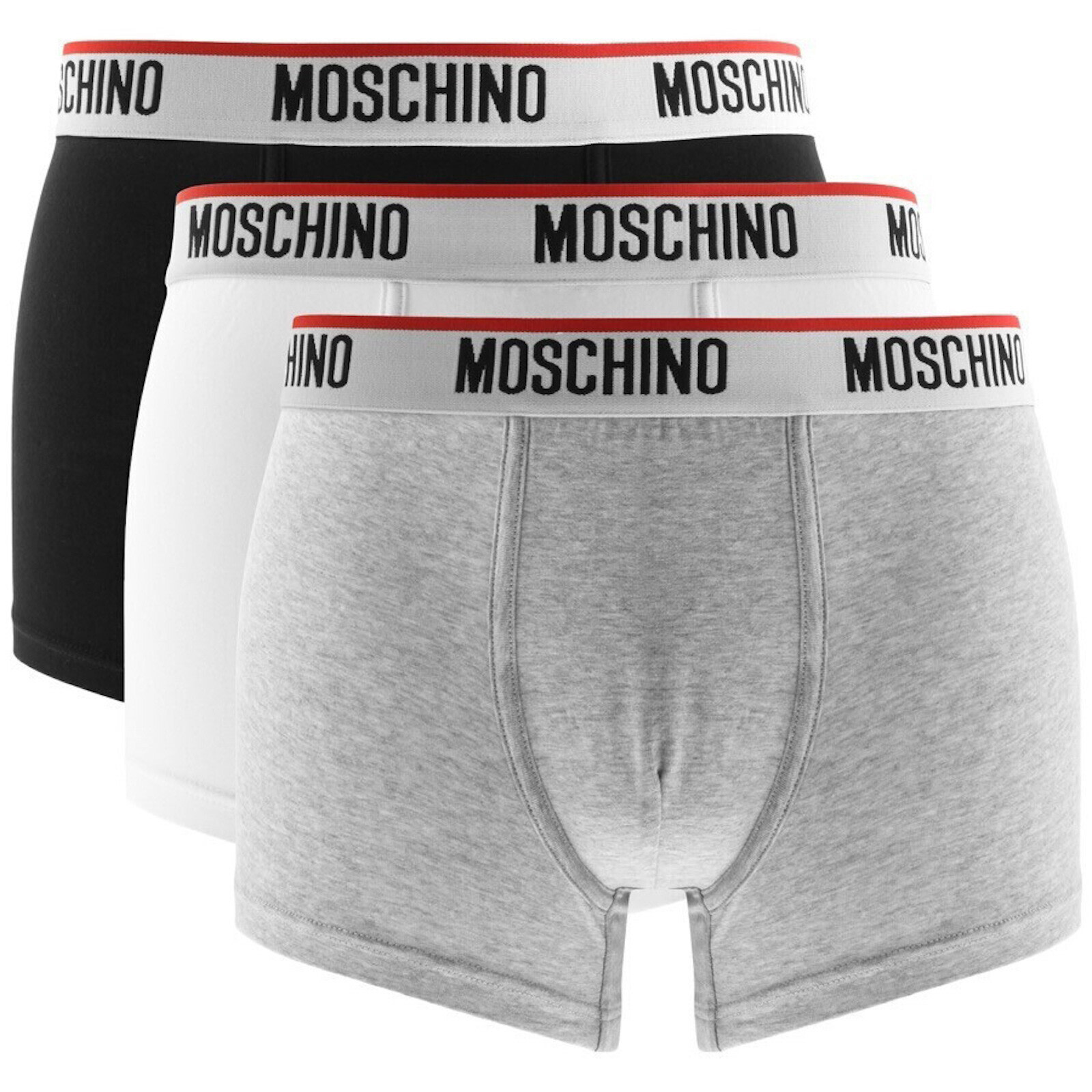 Moschino Underwear 3 Pack Trunks In Gray