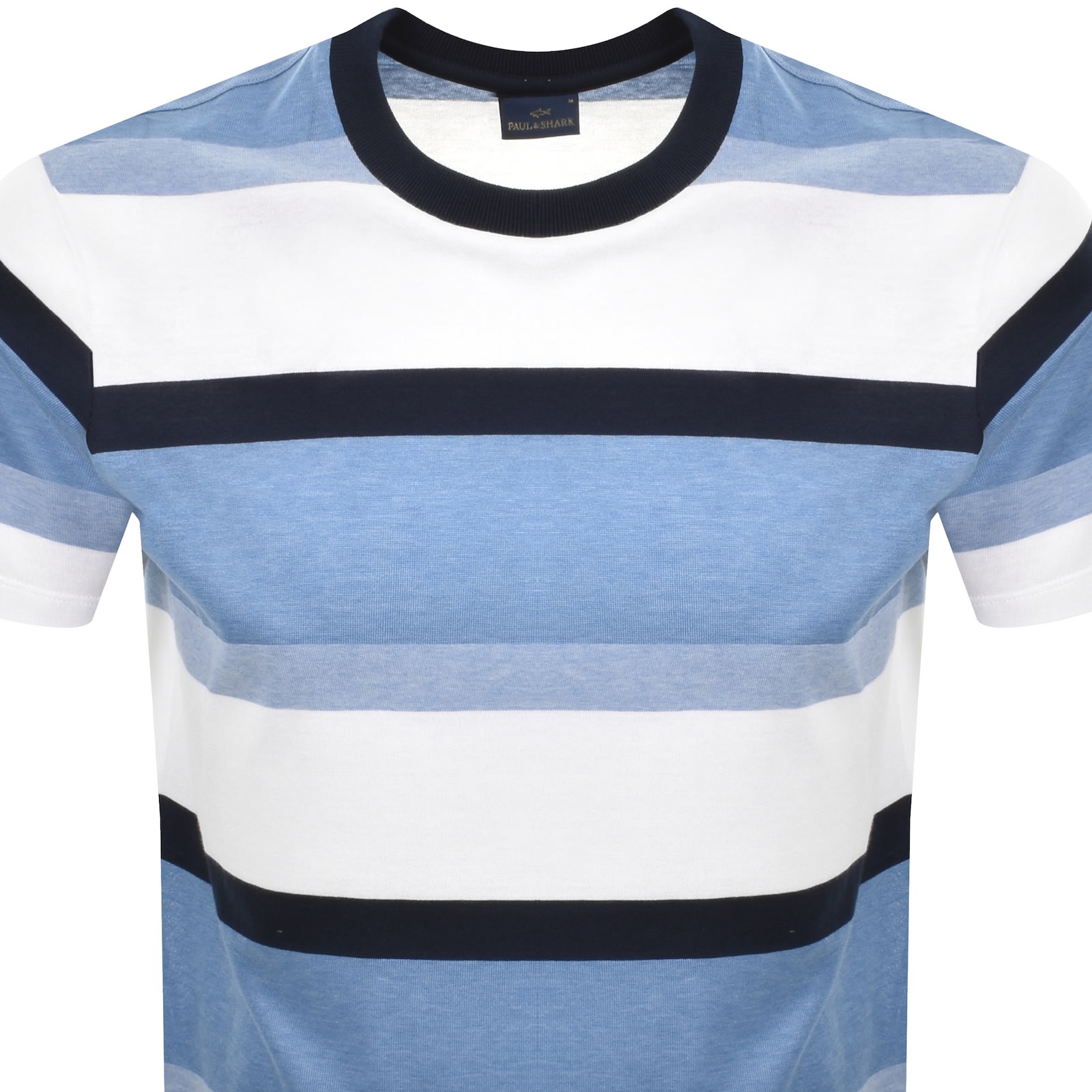 Shop Paul & Shark Paul And Shark Short Sleeve Stripe T Shirt Blue