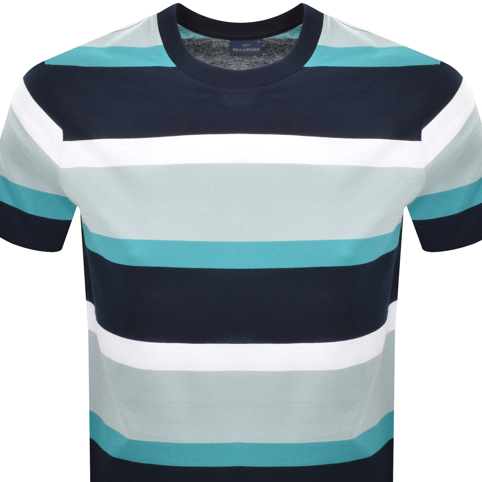 PAUL & SHARK PAUL AND SHARK SHORT SLEEVE STRIPE T SHIRT NAVY