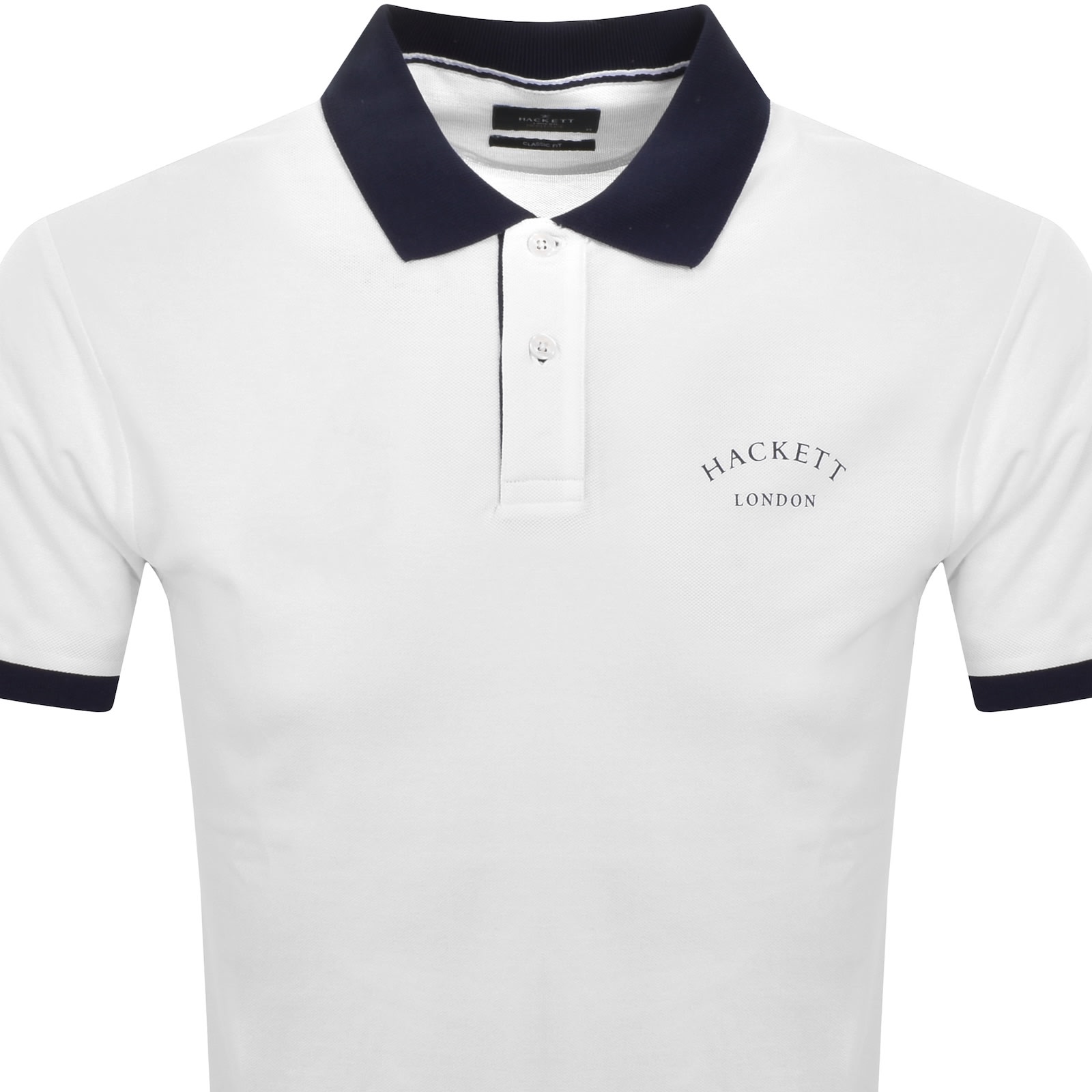 HACKETT HACKETT ESSENTIAL POLO T SHIRT OPTIC WHITE