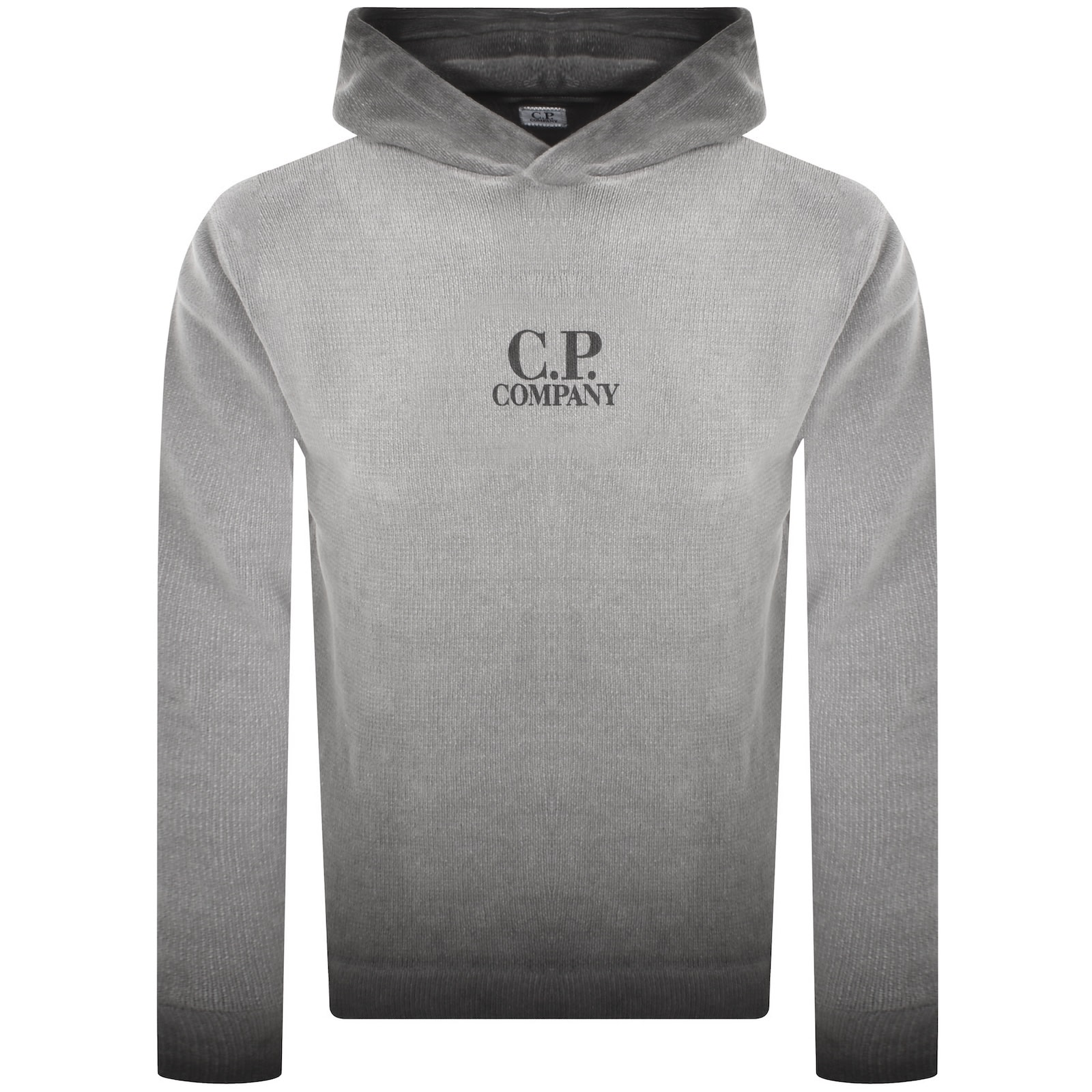 C.p. Company Cp Company Chenille Knit Hooded Grey In Gray