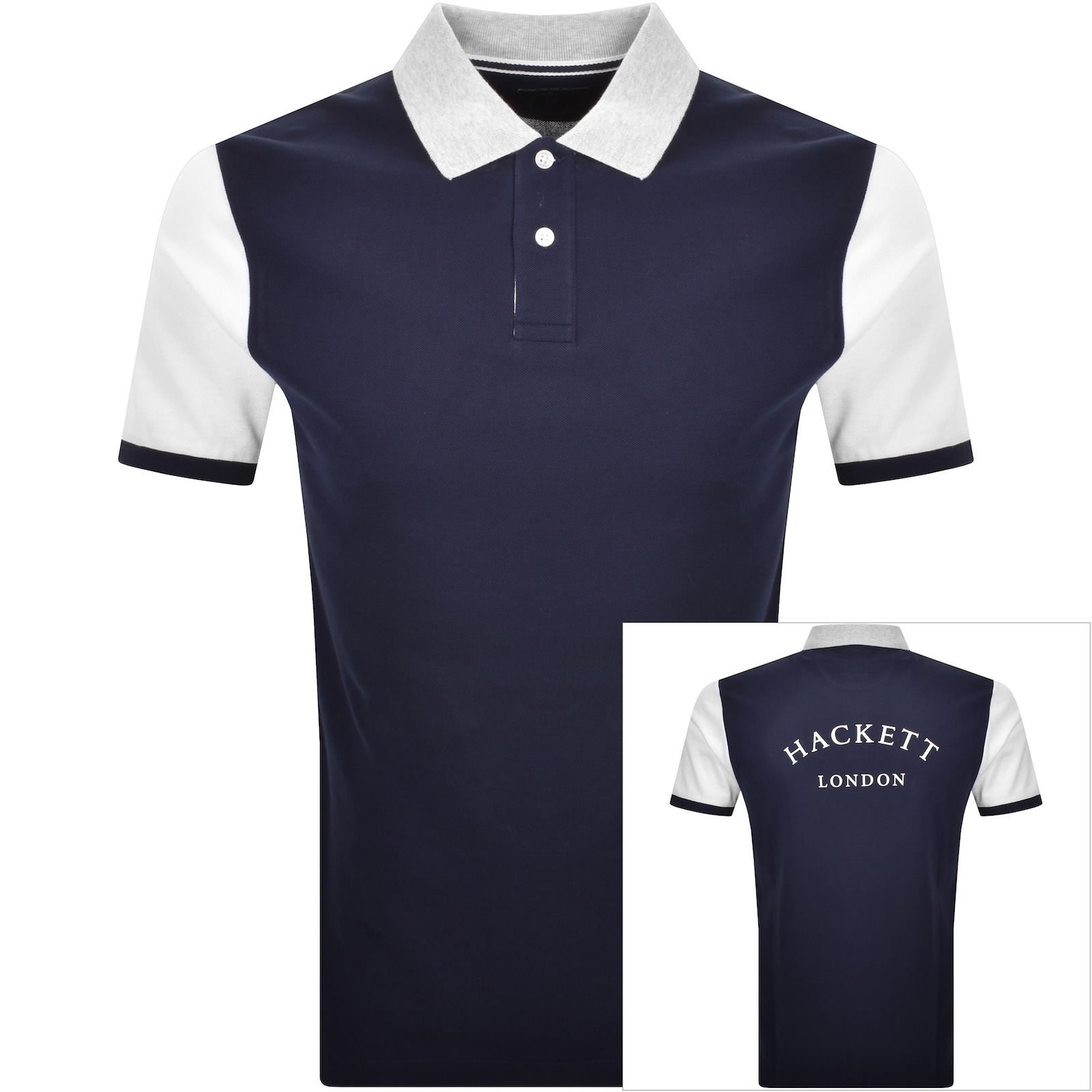 HACKETT HACKETT ESSENTIAL MULTI POLO T SHIRT INK BLUE