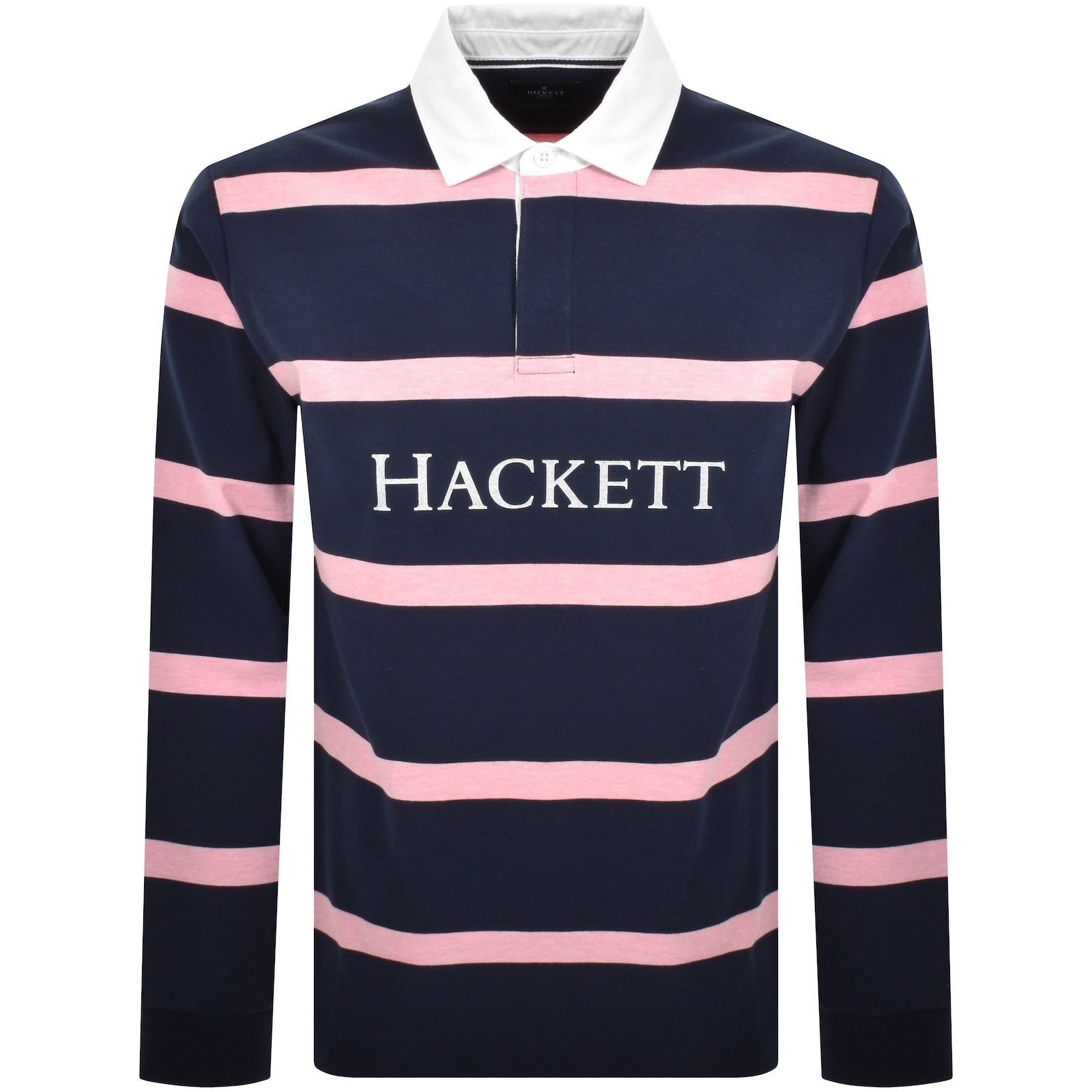 HACKETT HACKETT STRIPED POLO T SHIRT INK BLUE