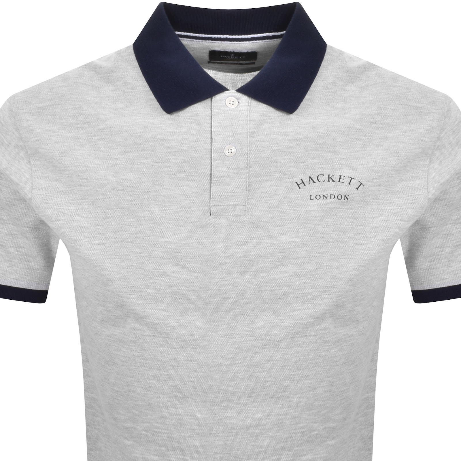 HACKETT HACKETT ESSENTIAL POLO T SHIRT LIGHT GREY
