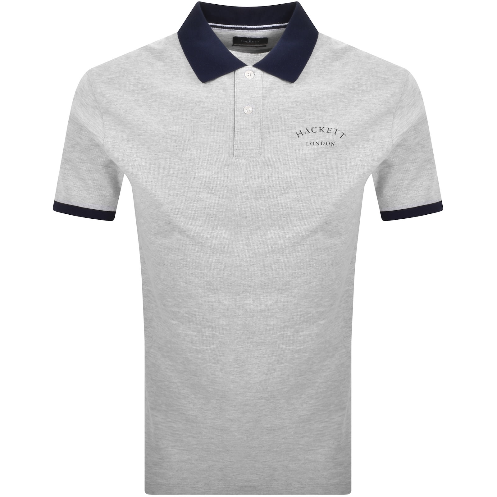 HACKETT HACKETT ESSENTIAL POLO T SHIRT LIGHT GREY