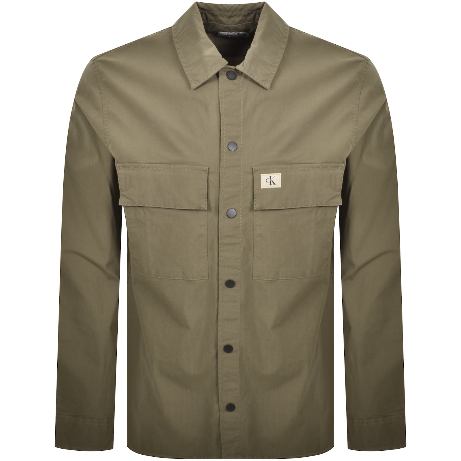 Calvin Klein Jeans Cargo Overshirt Jacket Khaki