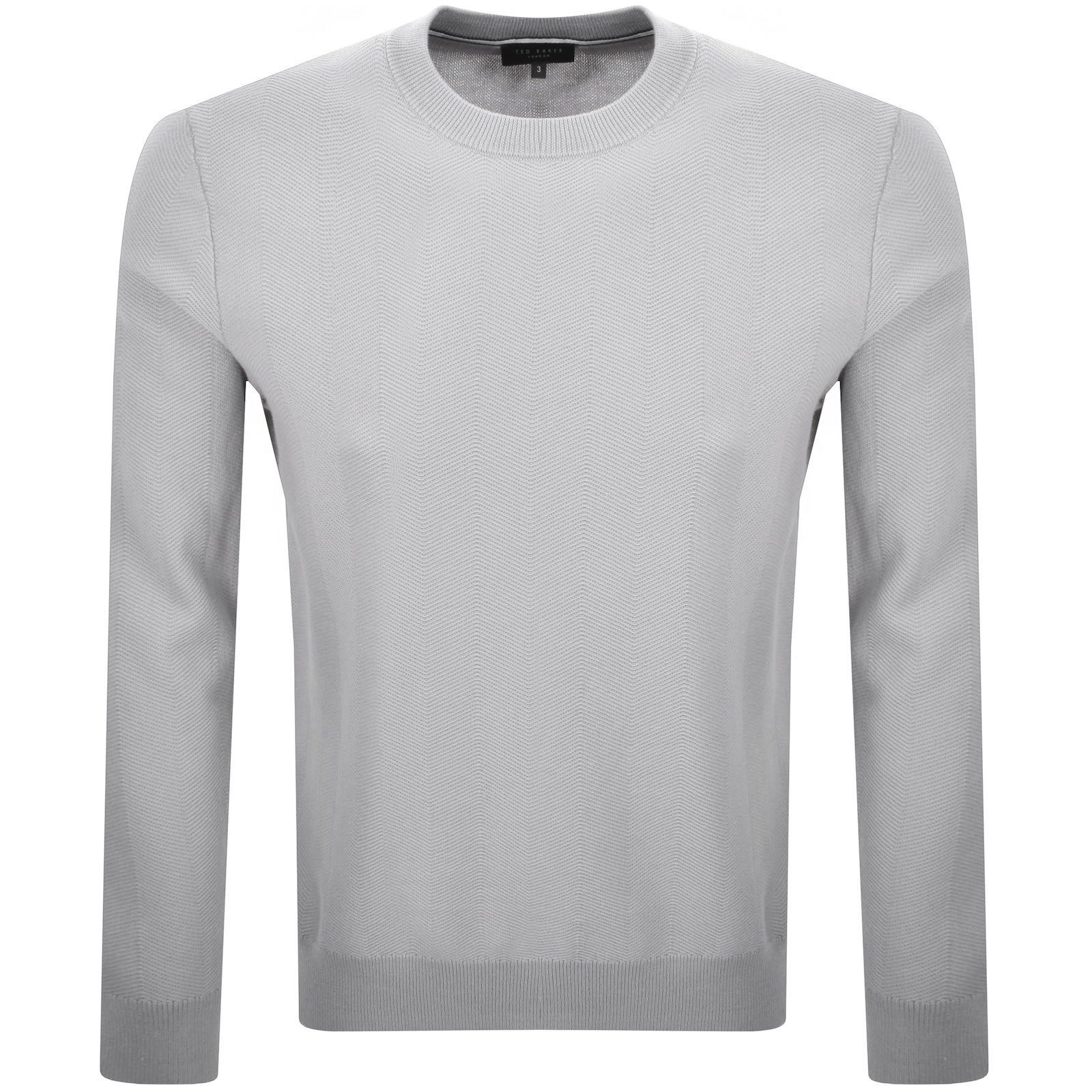 Ted Baker Jamals Herringbone Sweatshirt Grey
