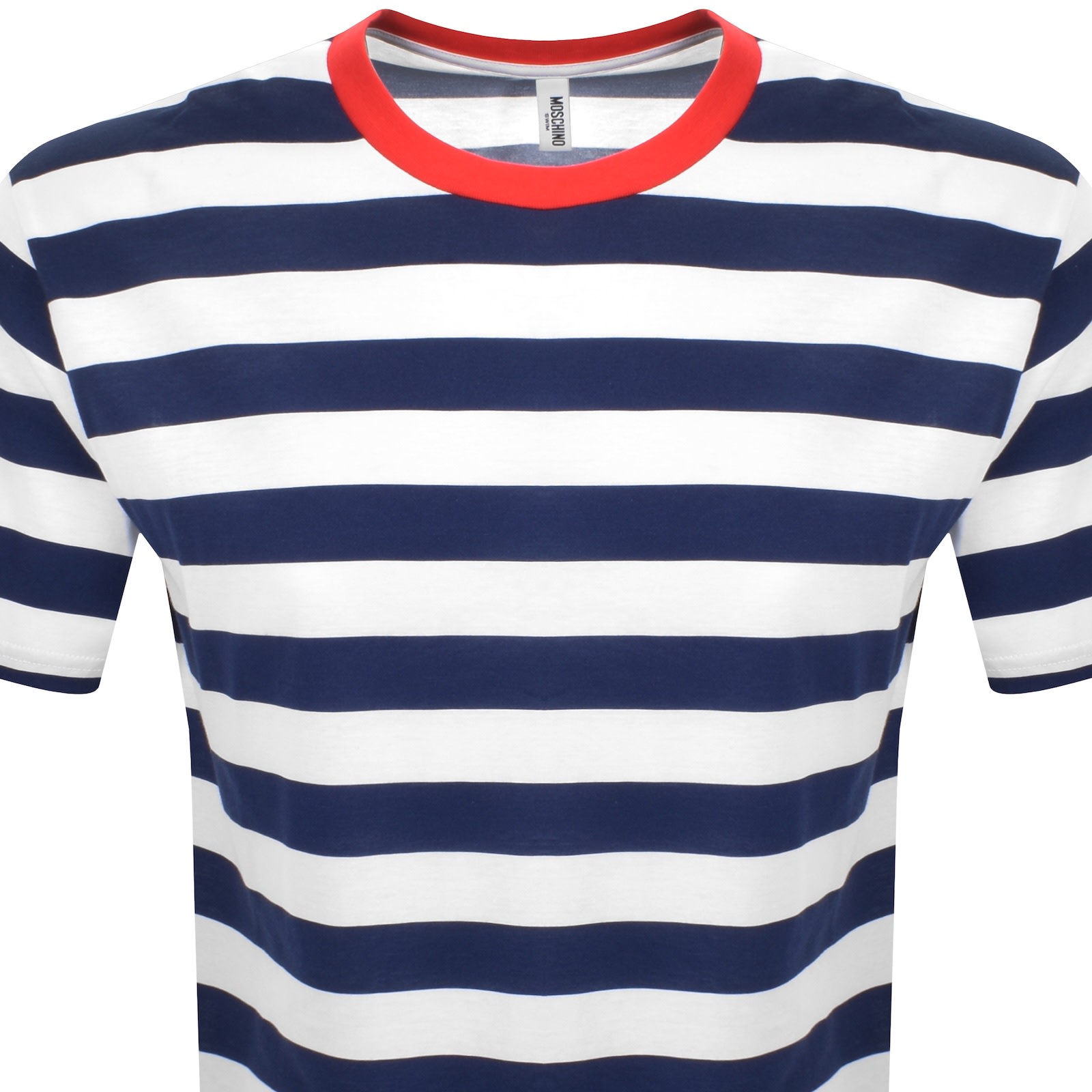 Moschino Stripe T Shirt Blue In Multi