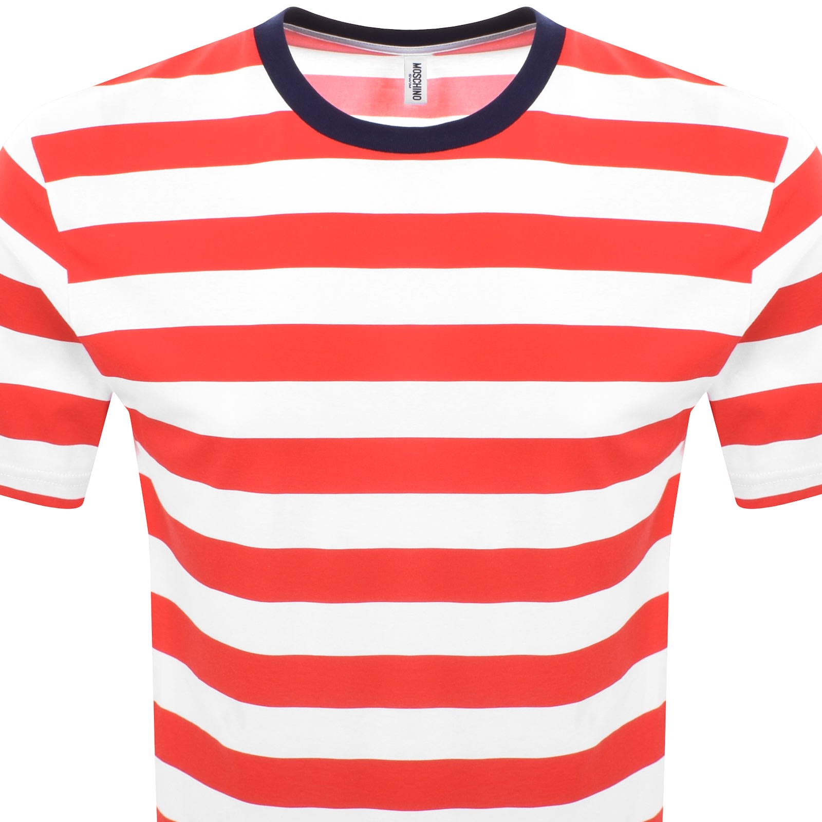 Moschino Stripe T Shirt Red In Red