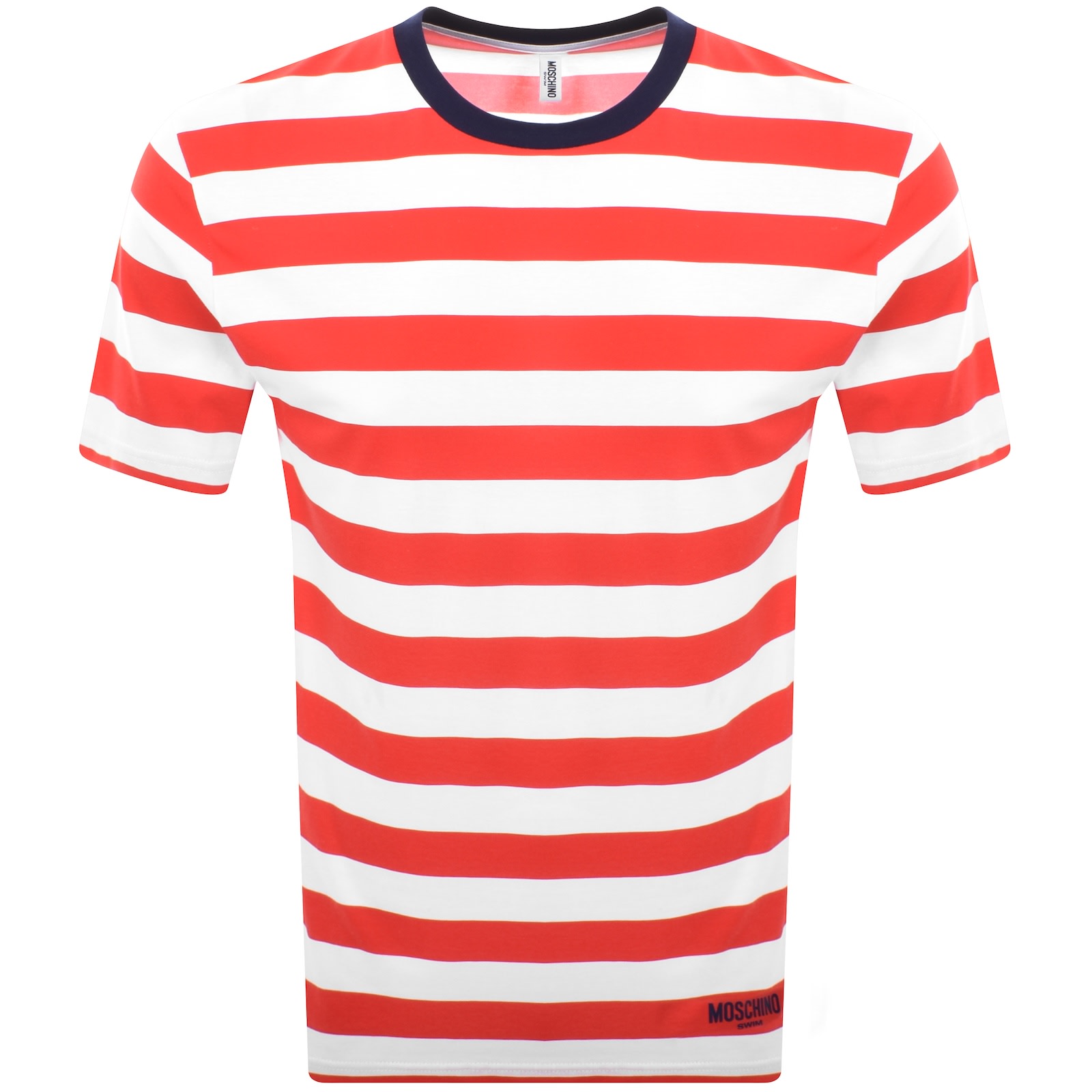 Moschino Stripe T Shirt Red In Red