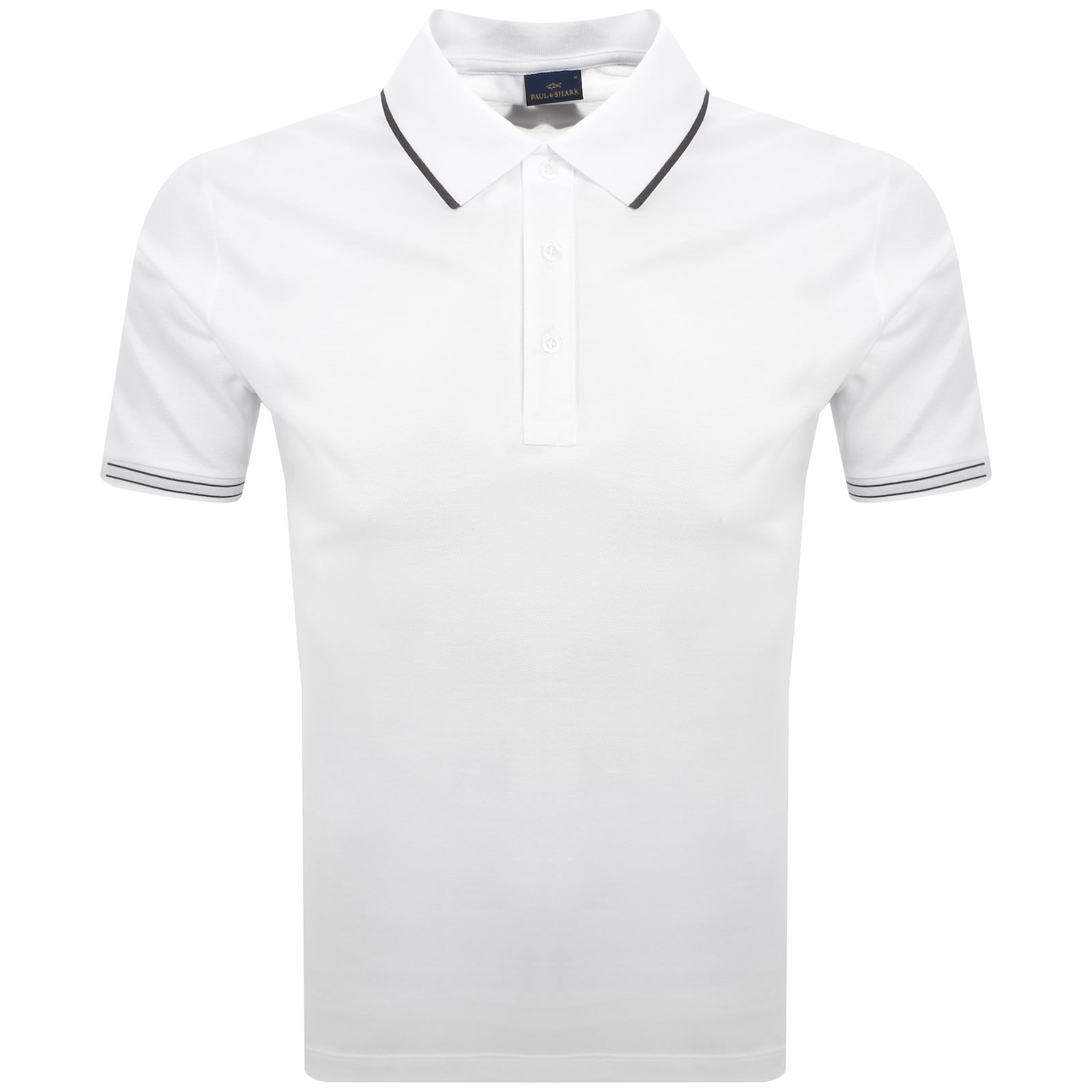 Paul &amp; Shark Paul And Shark Contrast Trim Polo T Shirt White