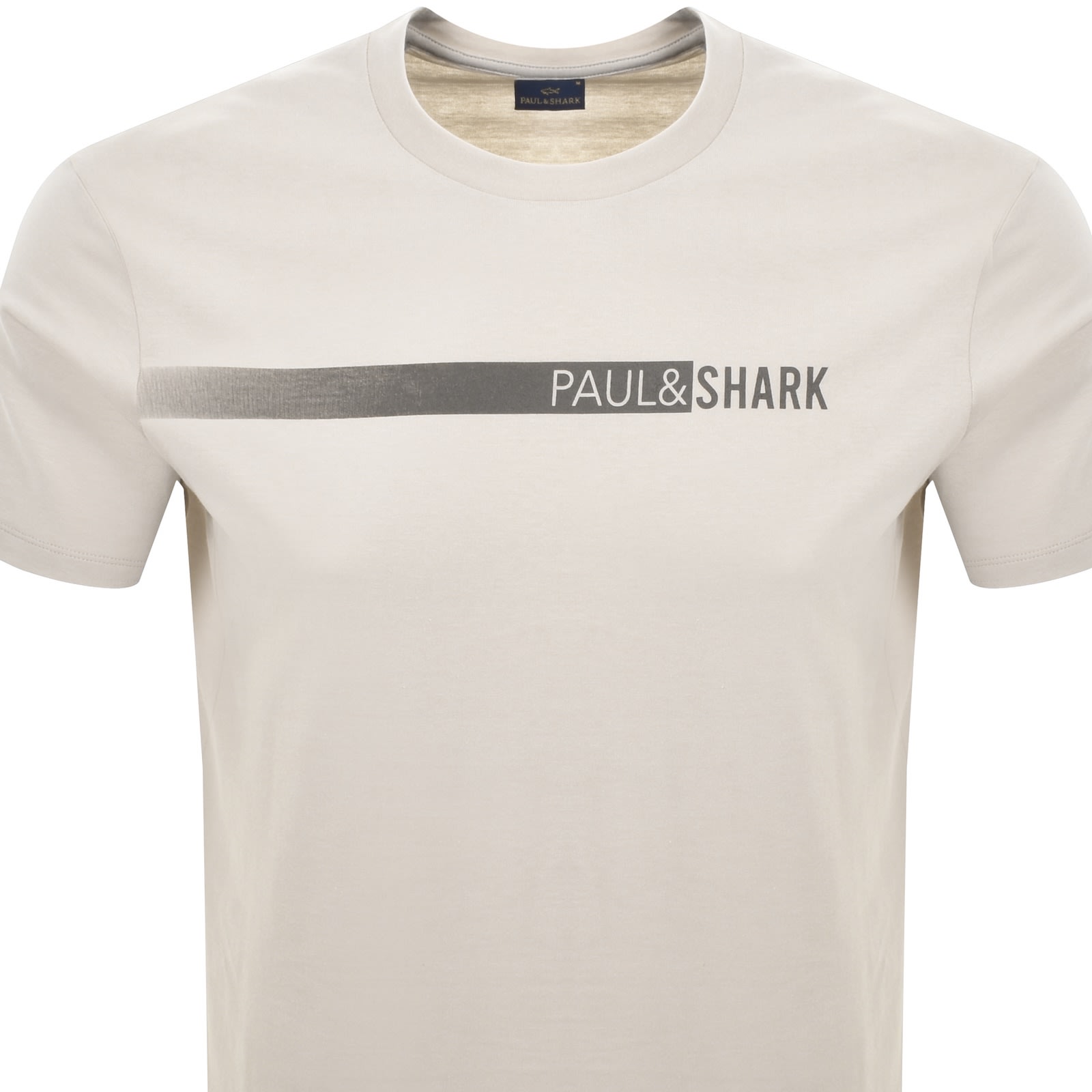 Shop Paul & Shark Paul And Shark Printed Logo T Shirt Beige