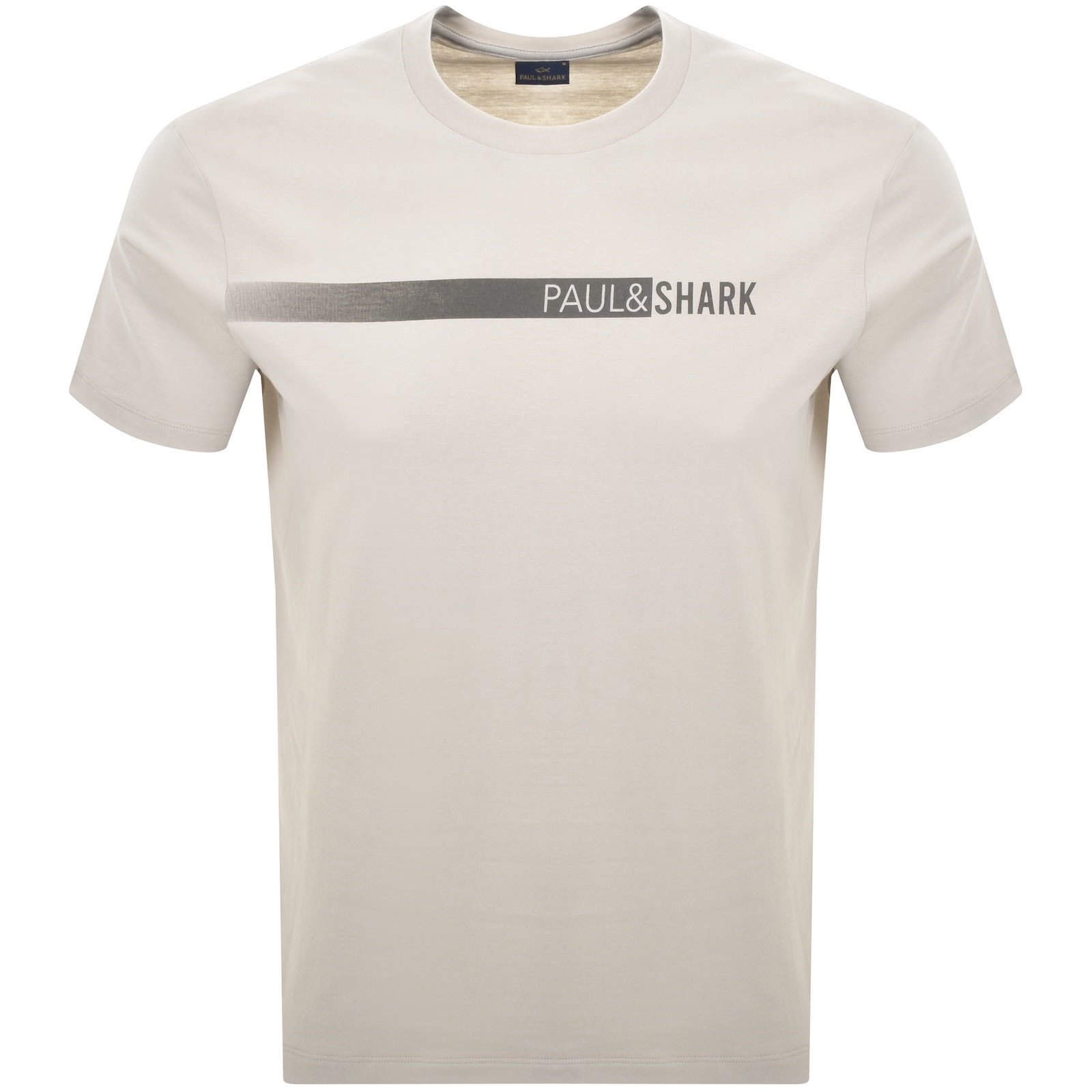 Shop Paul & Shark Paul And Shark Printed Logo T Shirt Beige
