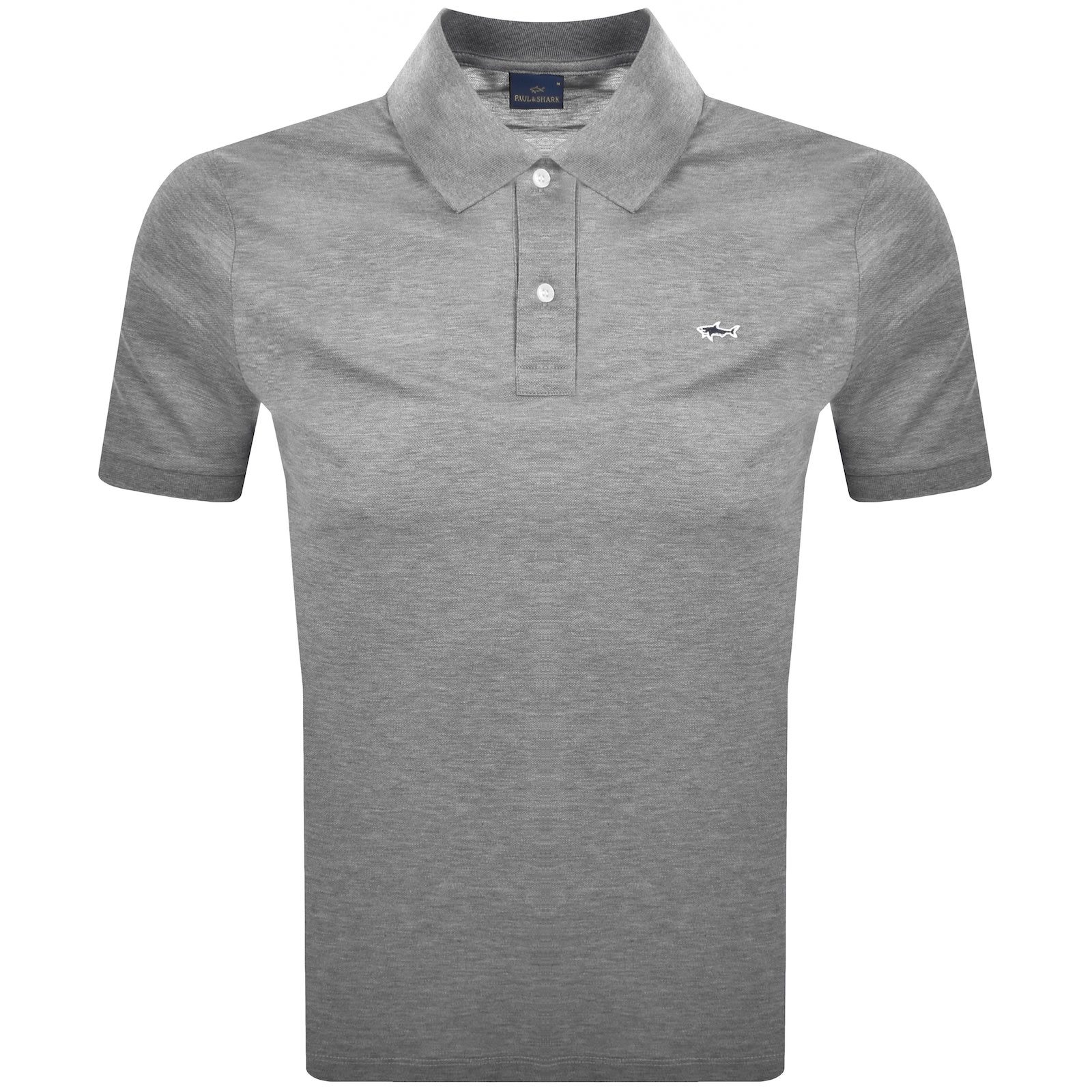 Paul &amp; Shark Paul And Shark Logo Polo T Shirt Medium Grey