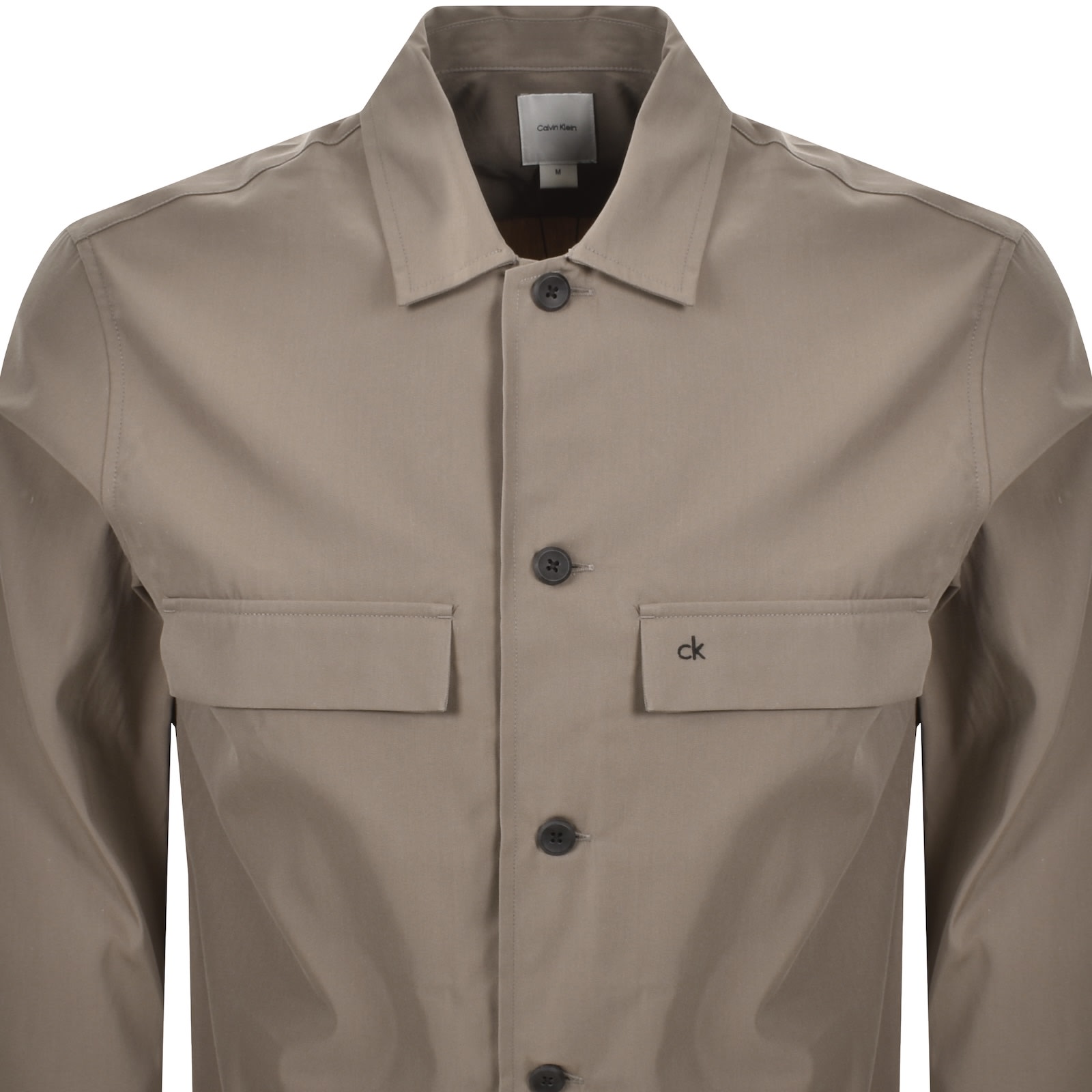 Calvin Klein Overshirt Jacket Fossil Brown