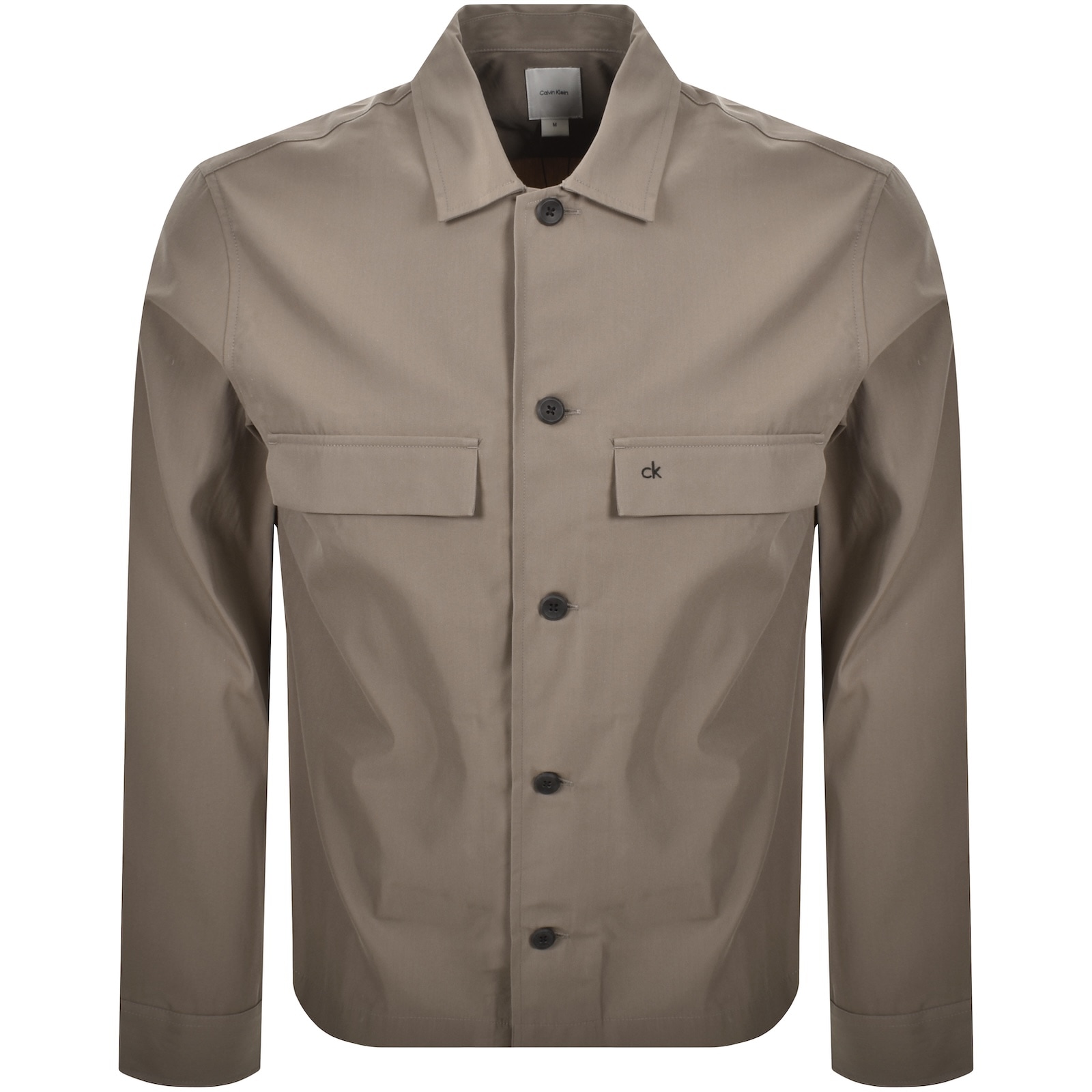 Calvin Klein Overshirt Jacket Fossil Brown
